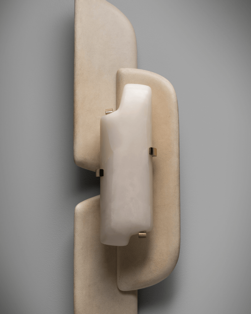 Aurellin Alabaster Wall Light - Dia 19cm x H 72cm Metal, Hardwired Wall Sconce, detail 6