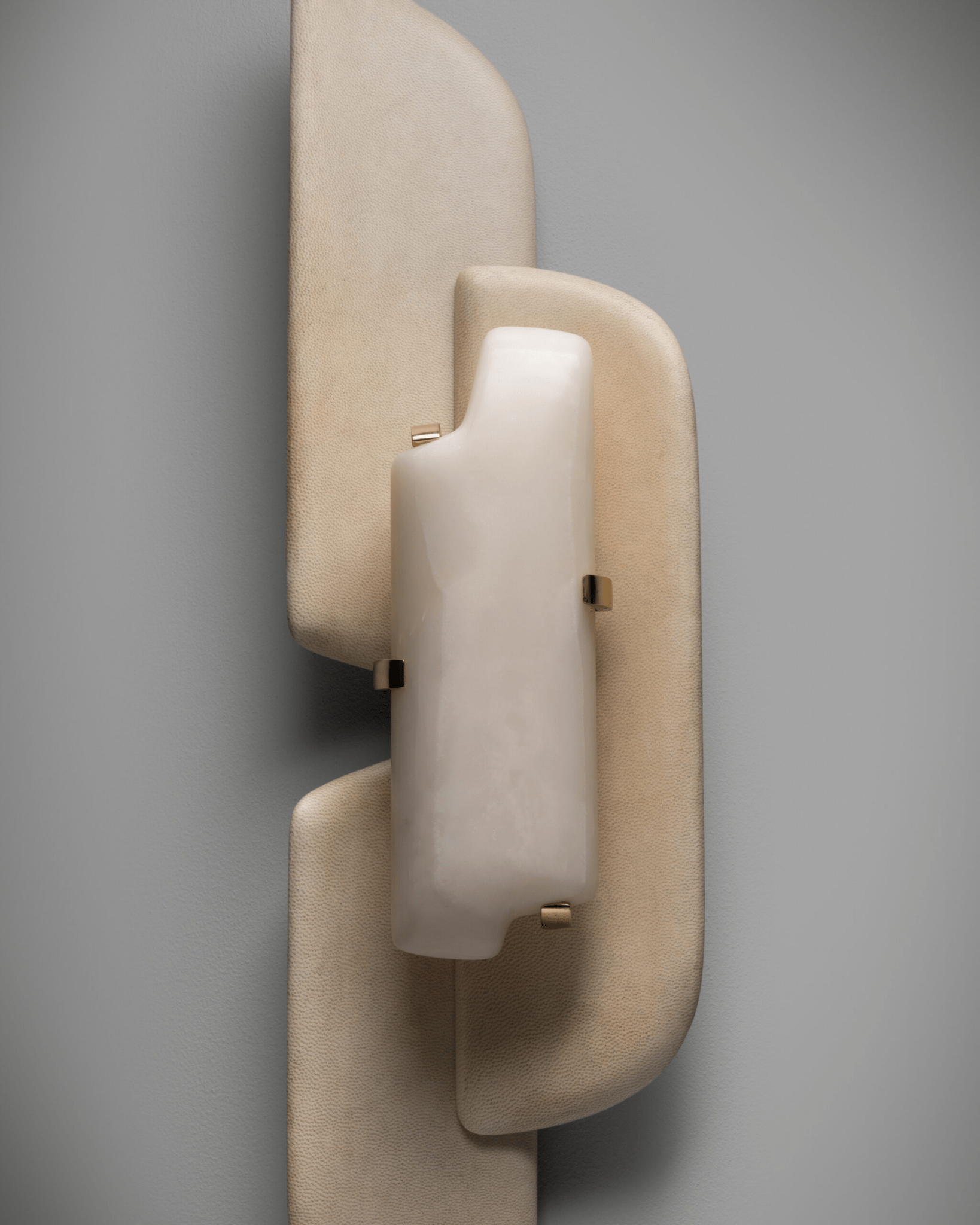 Aurellin Alabaster Wall Light - Dia 19cm x H 72cm Metal, Hardwired Wall Sconce, detail 6