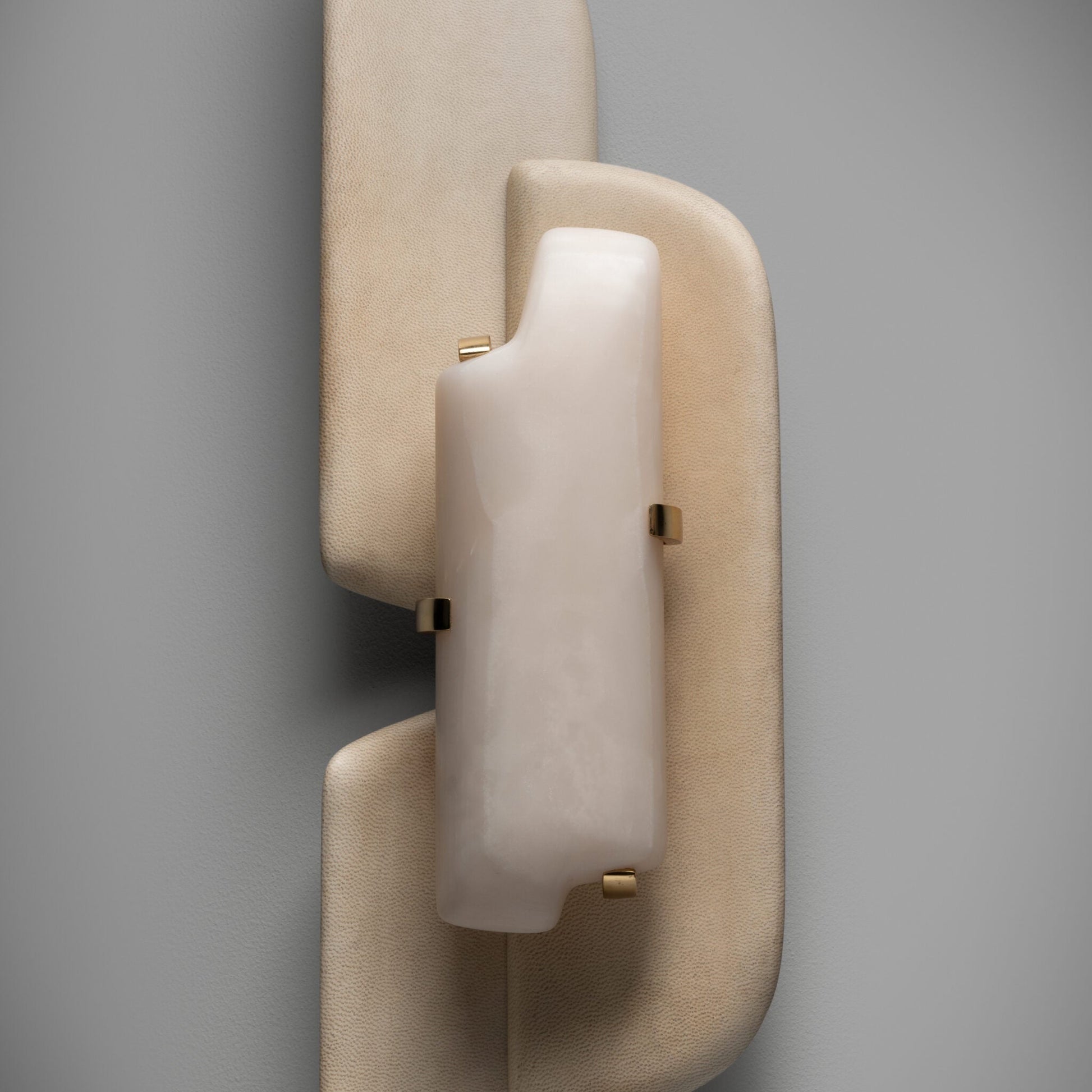 Aurellin Alabaster Wall Light - Dia 19cm x H 72cm Metal, Hardwired Wall Sconce, detail 8
