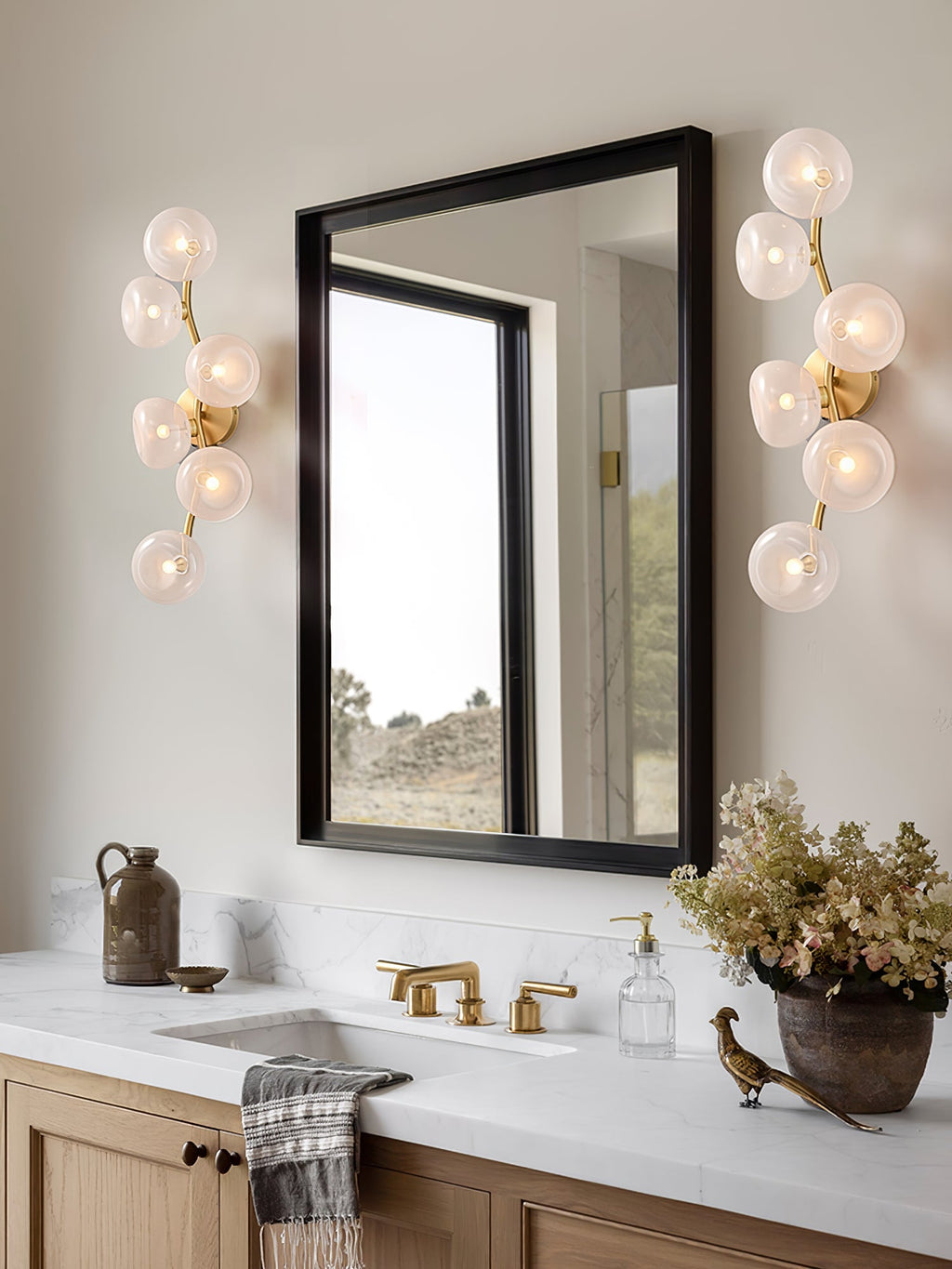 Aurora Vine Wall Light, Hardwired Wall Sconce, detail 14