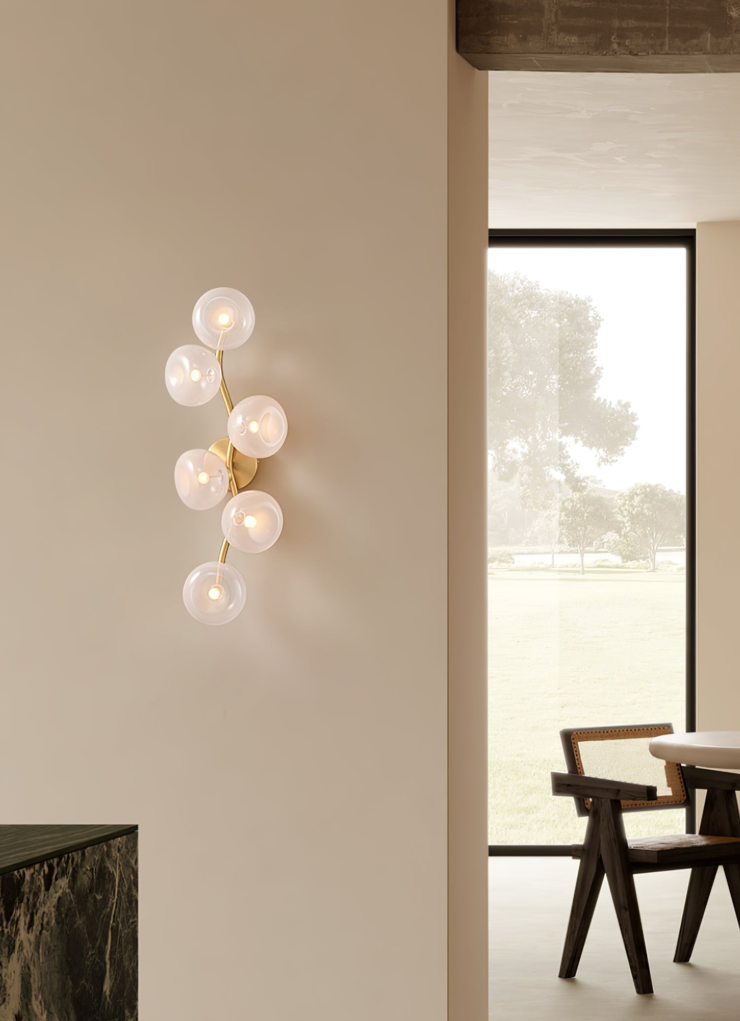 Aurora Vine Wall Light, Hardwired Wall Sconce, detail 11