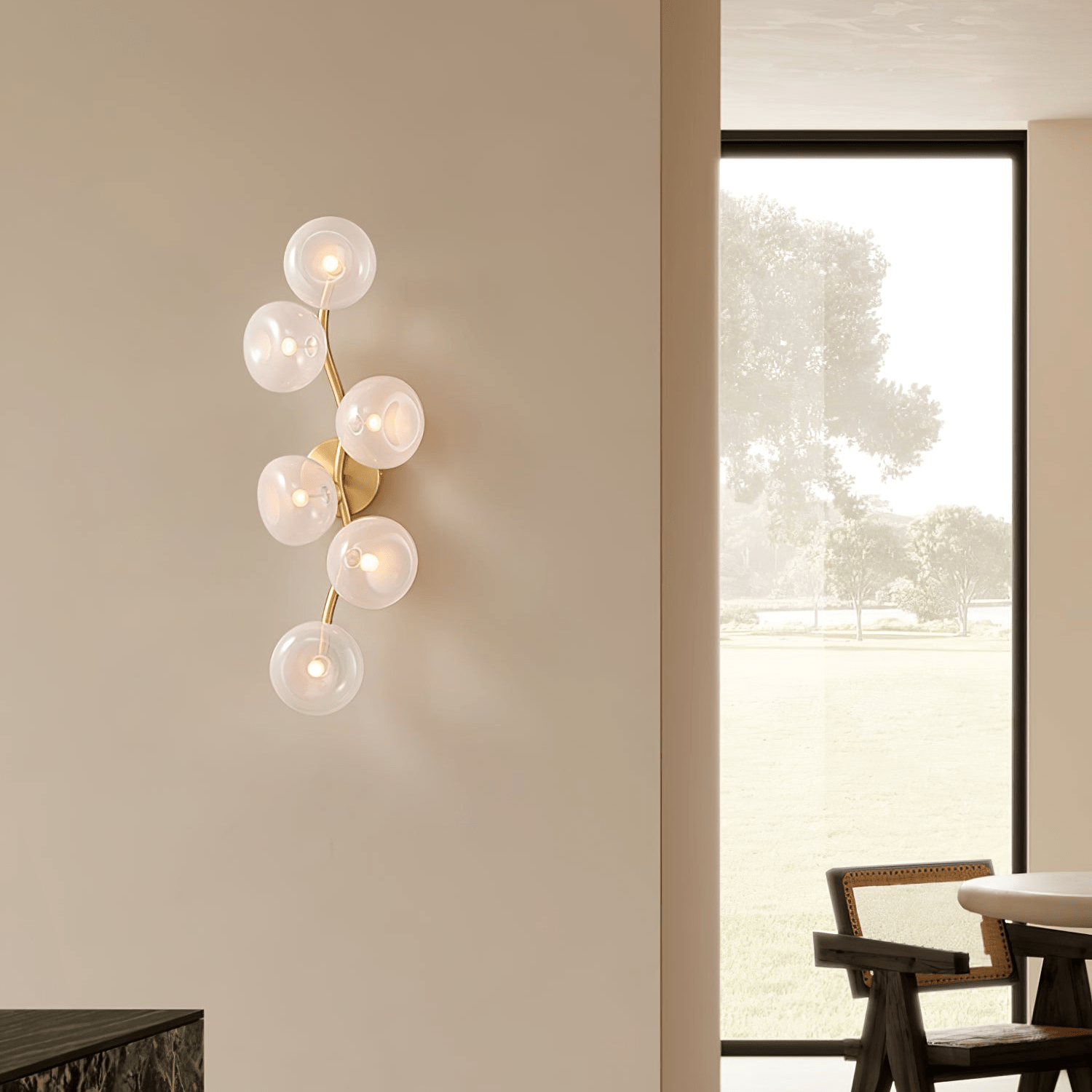 Aurora Vine Wall Light, Hardwired Wall Sconce, detail 3