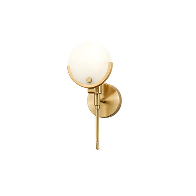 Ava Brass Wall Light, Hardwired Wall Sconce, Dia 12cm x H 35cm