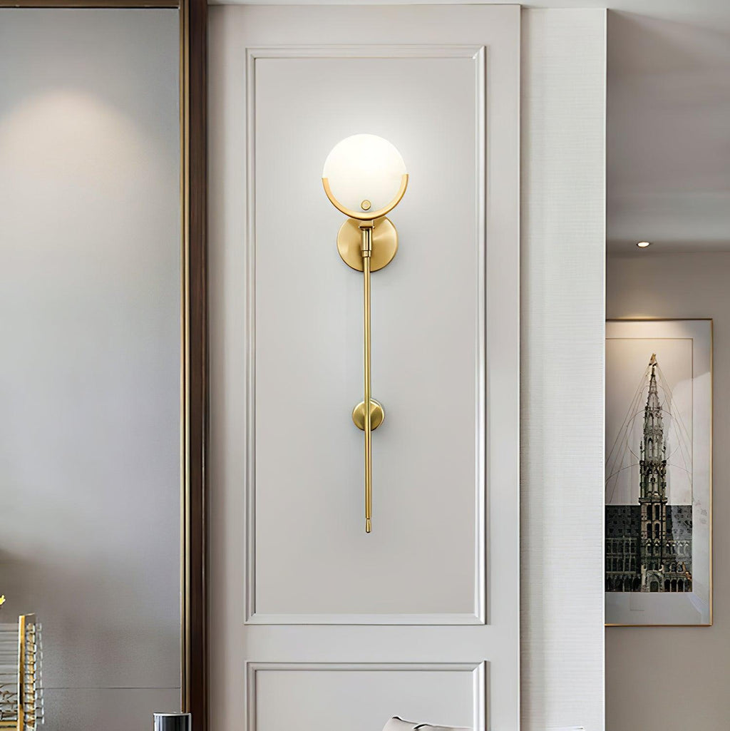 Ava Brass Wall Light, Hardwired Wall Sconce, detail 4