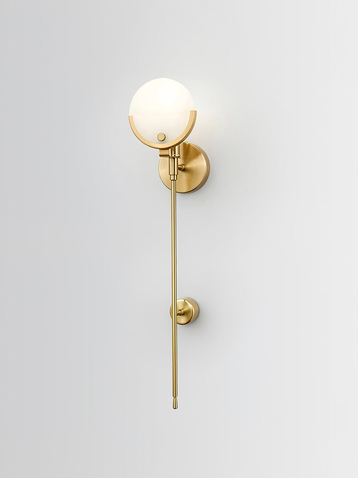 Ava Brass Alabaster Wall Light, Hardwired Wall Sconce, detail 43