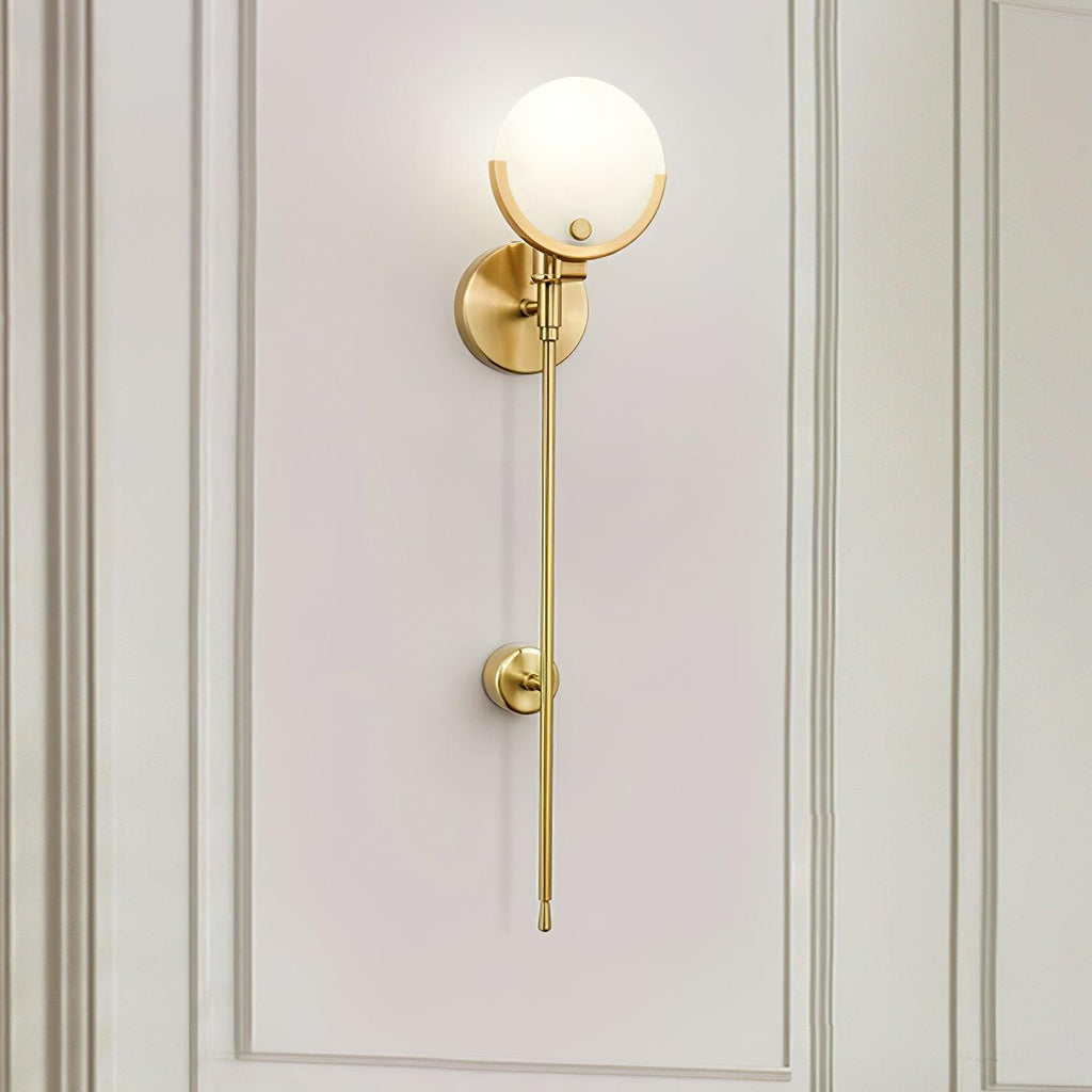Ava Brass Wall Light, Hardwired Wall Sconce, detail 3
