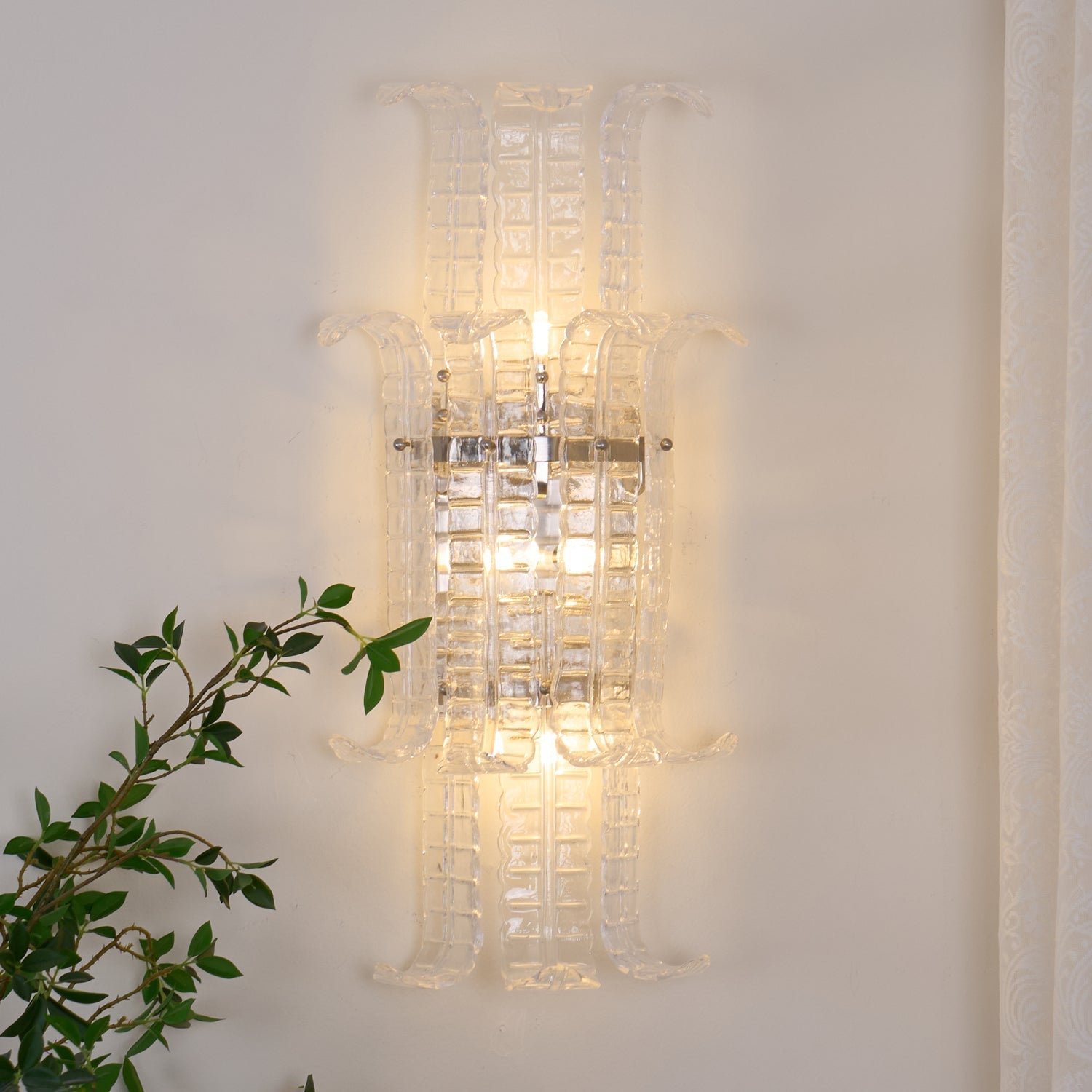 Aveline Murano Glass Wall Light, Hardwired Wall Sconce, detail 6