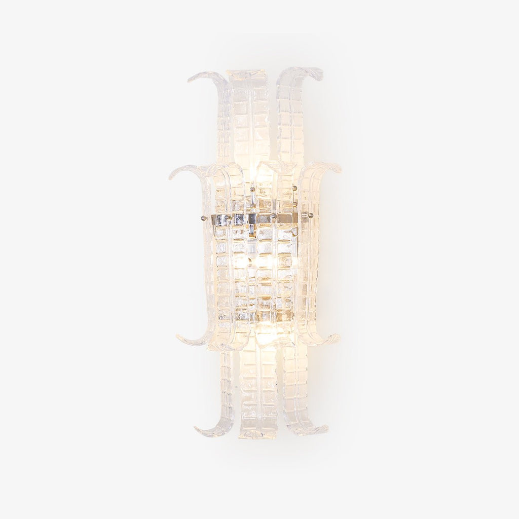 Aveline Murano Glass Wall Light, Hardwired Wall Sconce, Metal, Dia 34cm x H 67cm