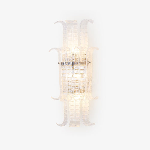 Aveline Murano Glass Wall Light, Hardwired Wall Sconce, Metal, Dia 34cm x H 67cm