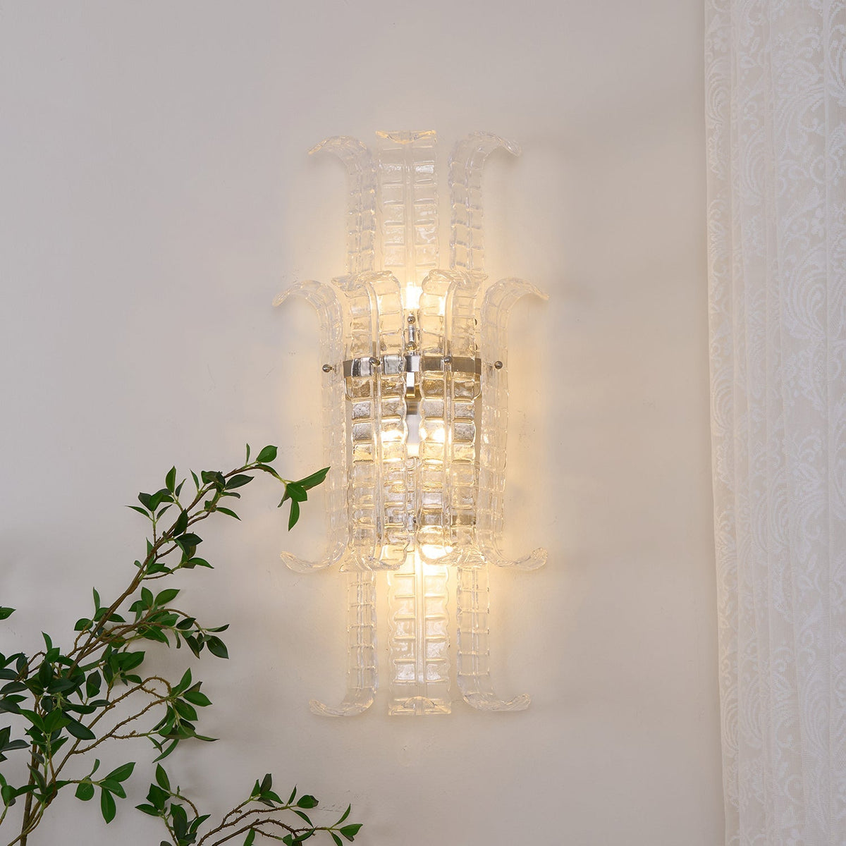 Aveline Murano Glass Wall Light, Hardwired Wall Sconce, detail 4