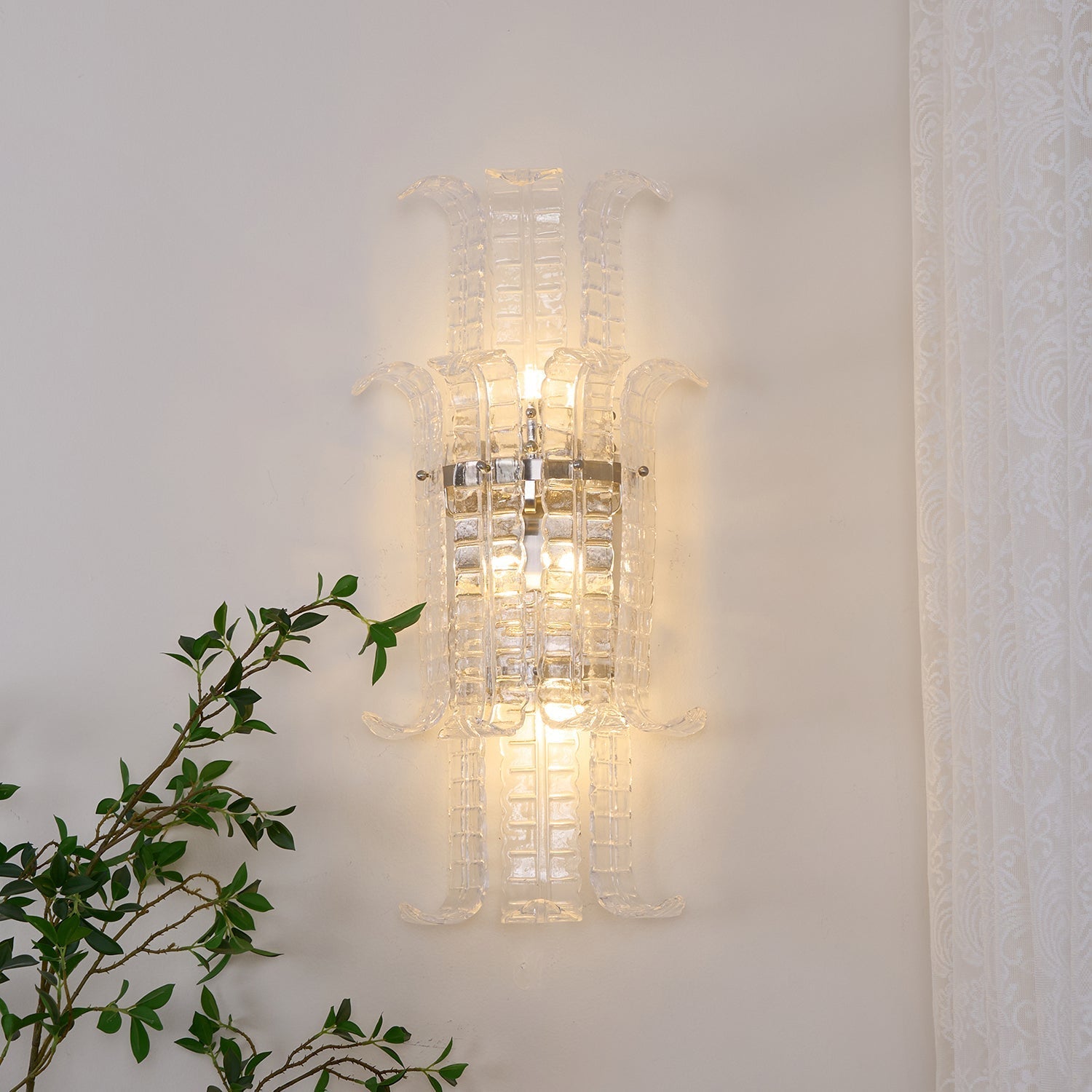 Aveline Murano Glass Wall Light, Hardwired Wall Sconce, detail 4
