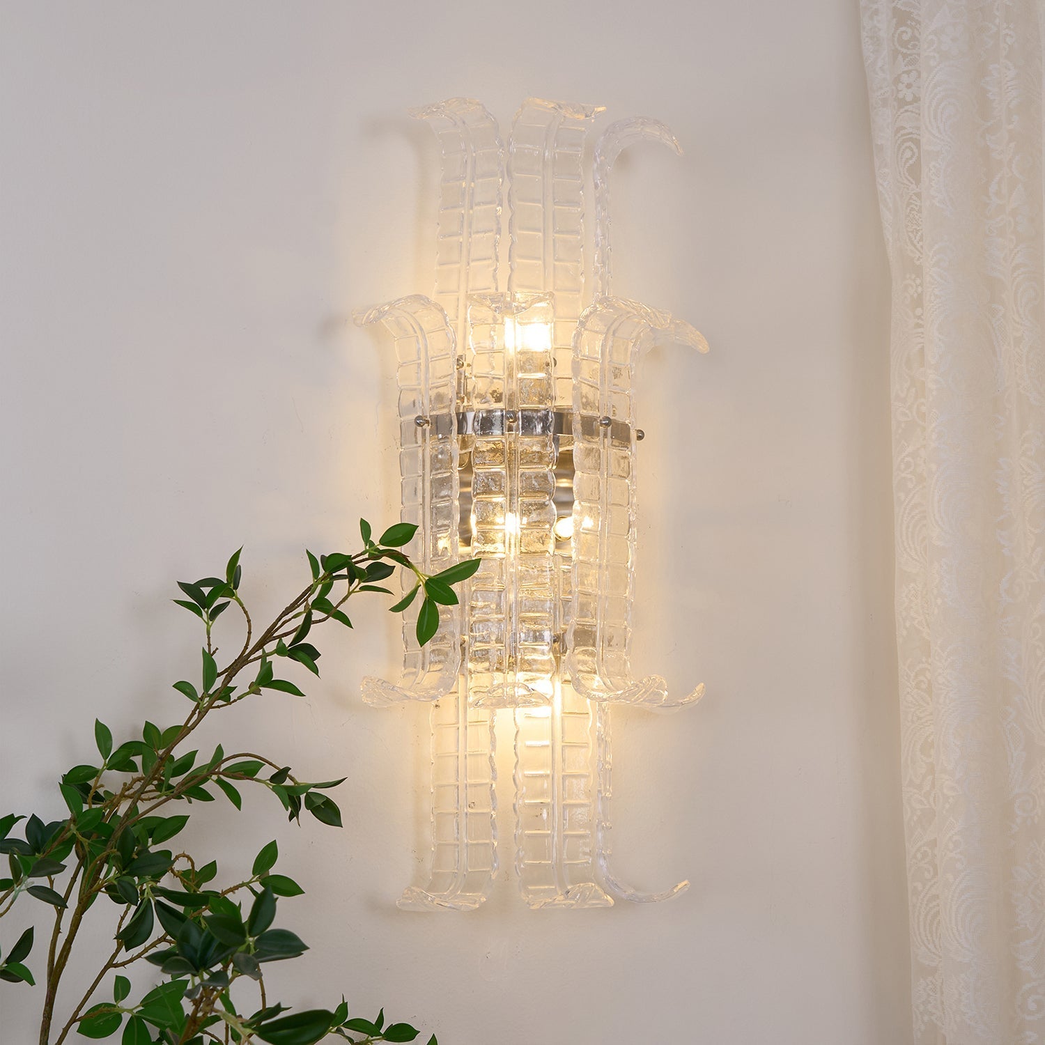 Aveline Murano Glass Wall Light, Hardwired Wall Sconce, detail 7