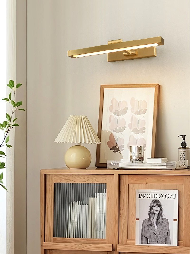Avery Brass Wall Light, Hardwired Wall Sconce, detail 11