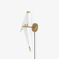 Paper Crane Plug-In Wall Light, Plug-In Wall Sconce, Acrylic, ∅ 7.9″ X H 19.7″