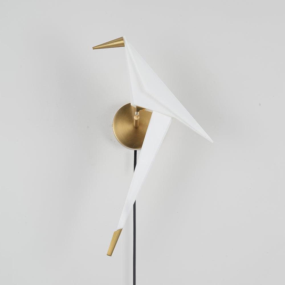 Paper Crane Plug-In Wall Light, Plug-In Wall Sconce, detail 8