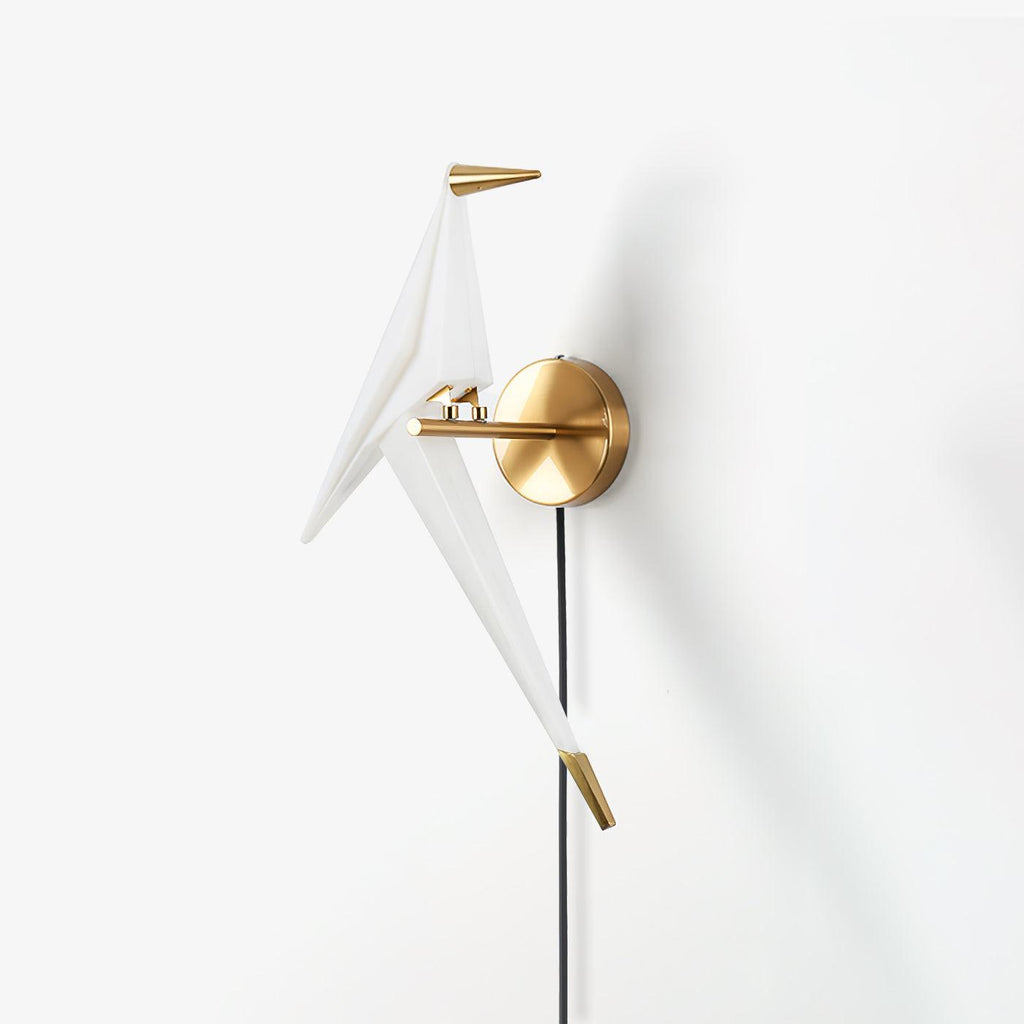 Paper Crane Plug-In Wall Light, Plug-In Wall Sconce, detail 13