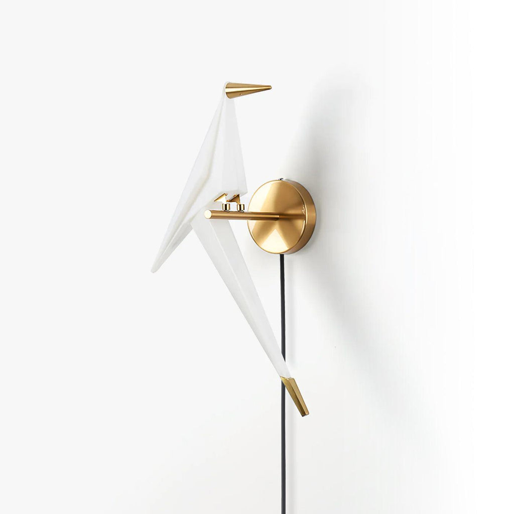 Paper Crane Plug-In Wall Light, Plug-In Wall Sconce, detail 7