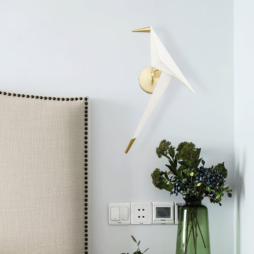 Paper Crane Wall Light, Hardwired Wall Sconce, detail 5