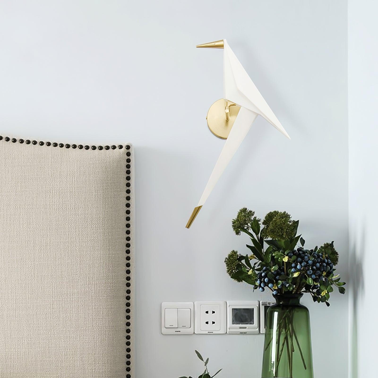 Paper Crane Wall Light, Hardwired Wall Sconce, detail 5