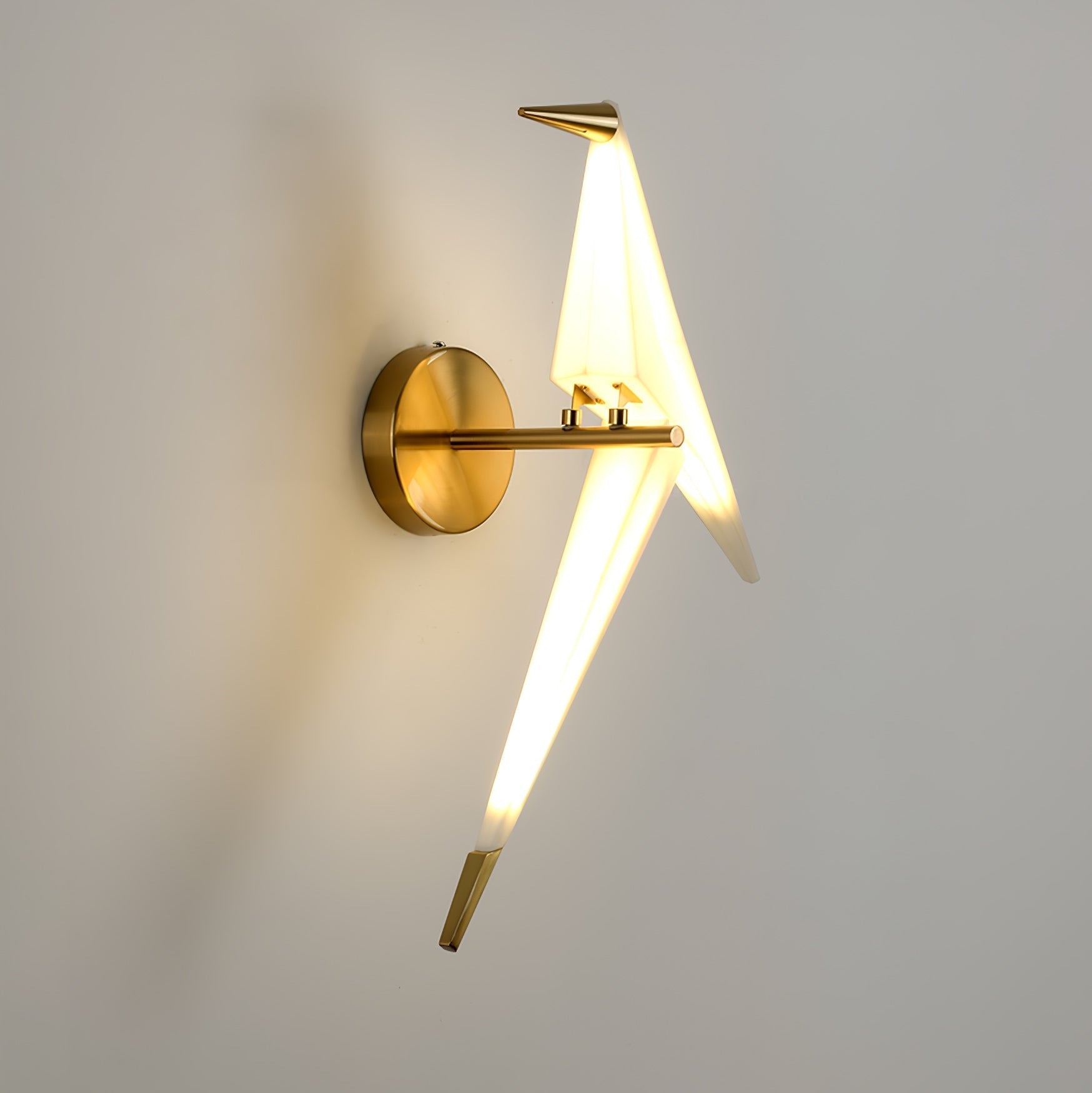 Paper Crane Wall Light, Hardwired Wall Sconce, detail 10
