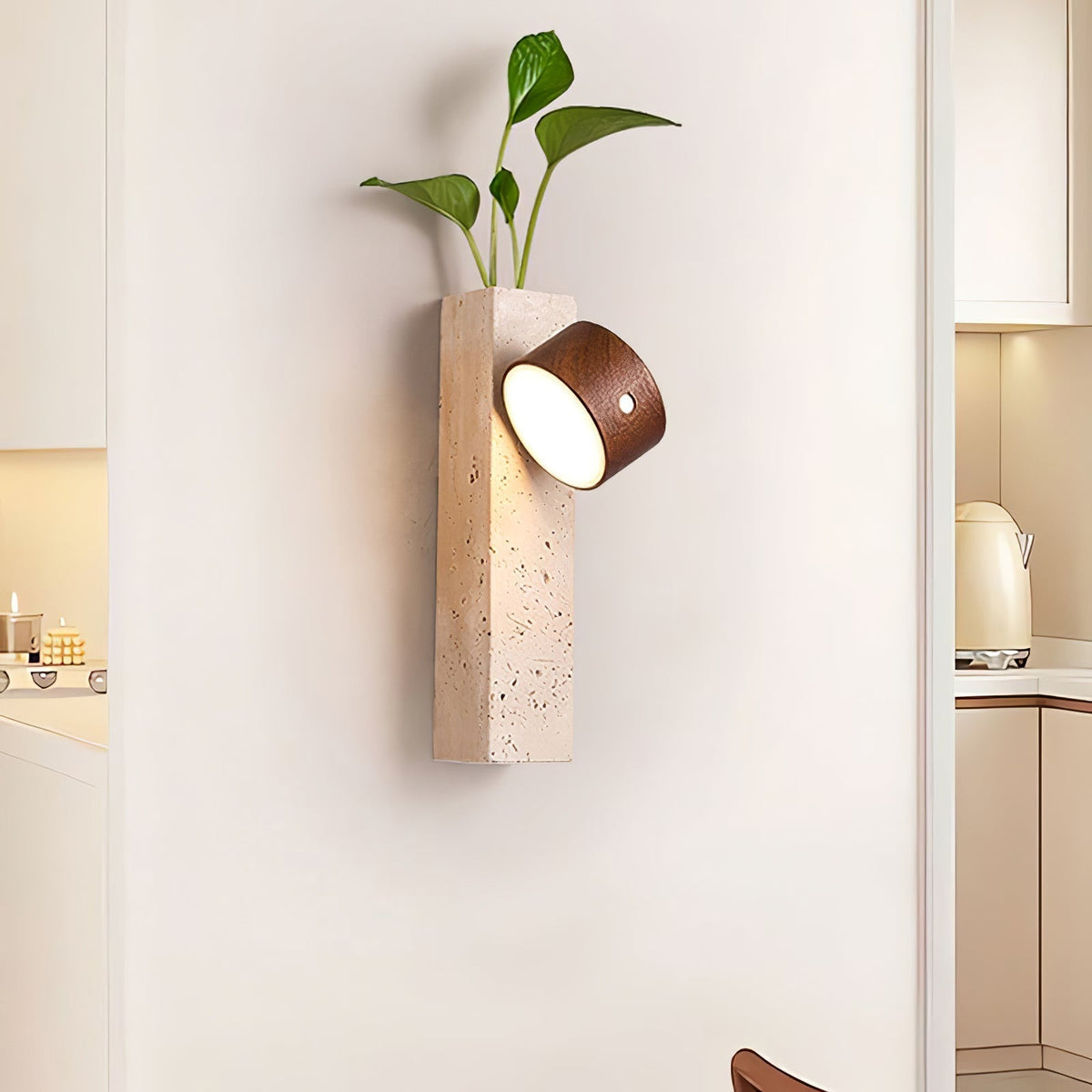 Axis Wood Rechargeable Wall Light detail view 4