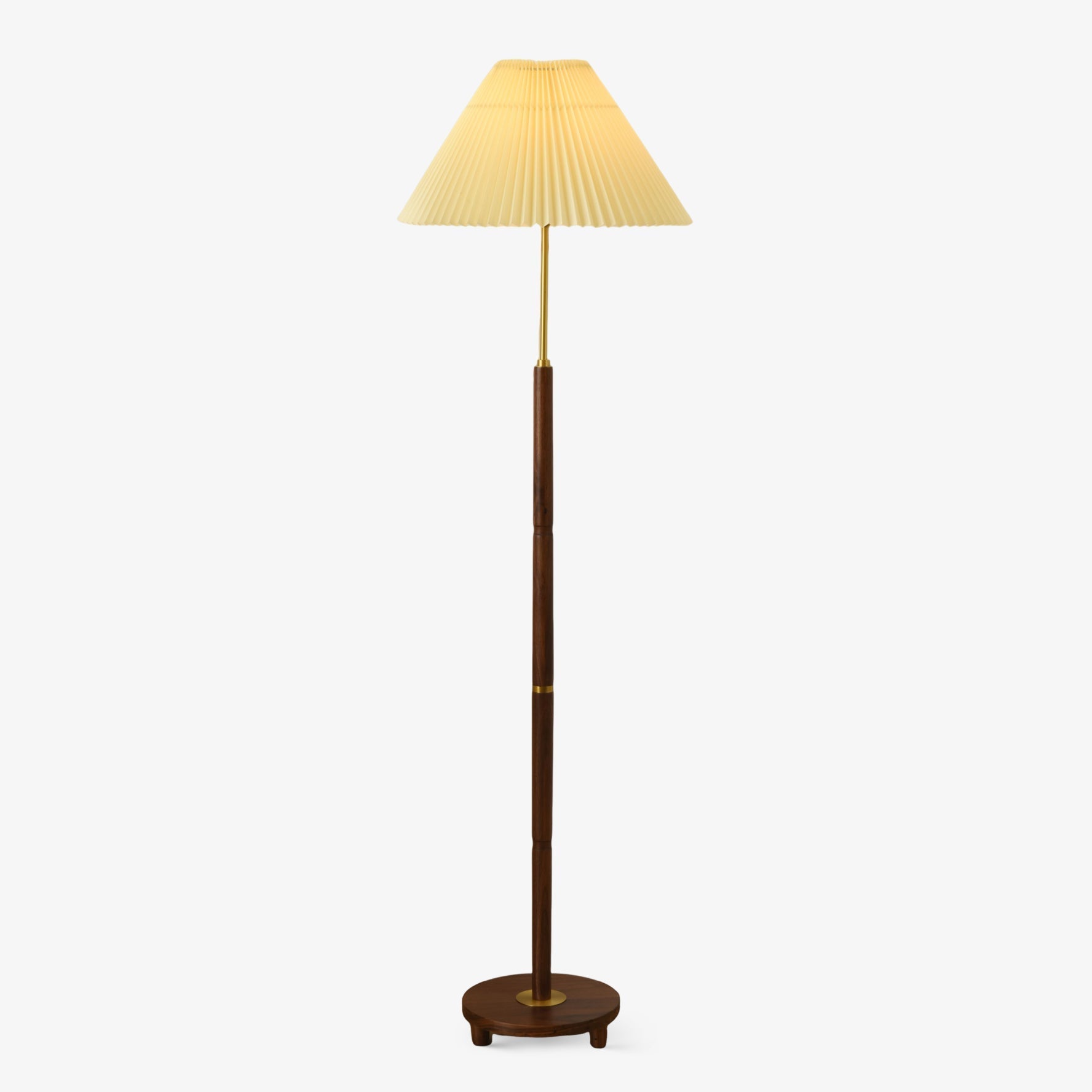 Axya Vintage Pleated Floor Light, Floor Lamp, Wood, Dia 48cm x H 150cm