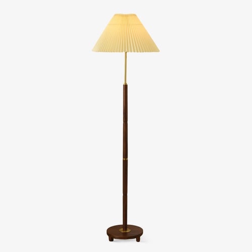 Axya Vintage Pleated Floor Light, Floor Lamp, Wood, Dia 48cm x H 150cm