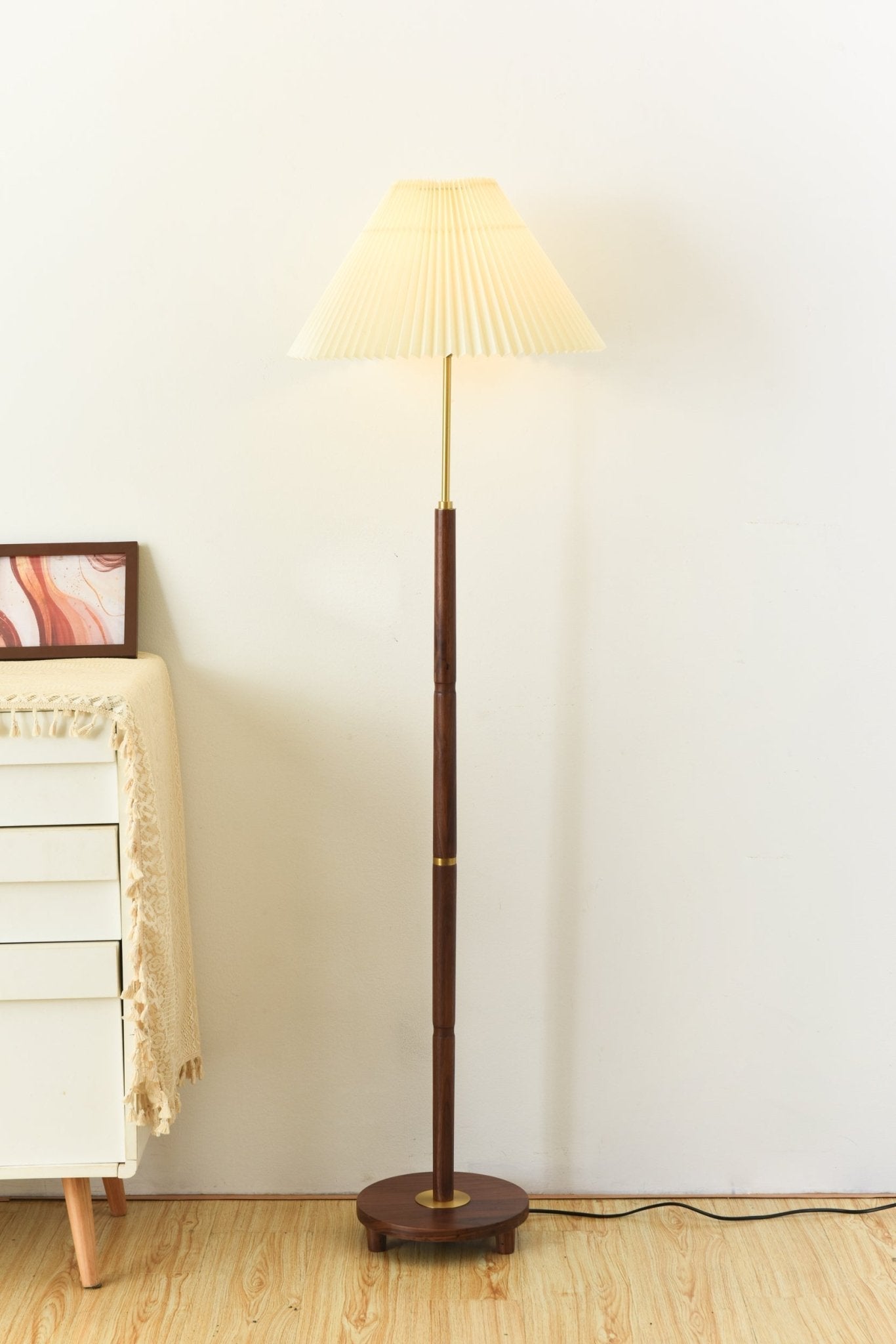 Axya Vintage Pleated Floor Light, Floor Lamp, detail 3