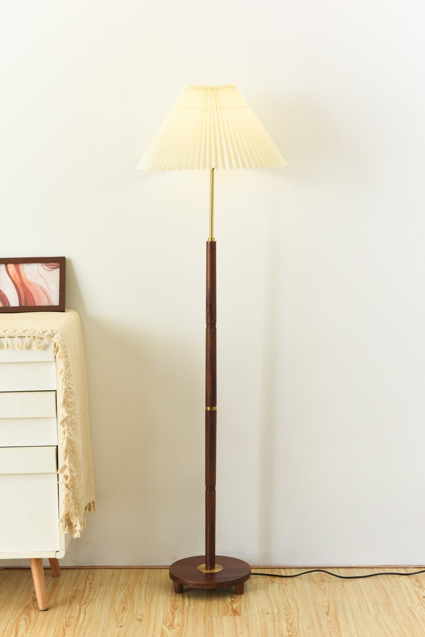 Axya Vintage Pleated Floor Light, Floor Lamp, detail 2