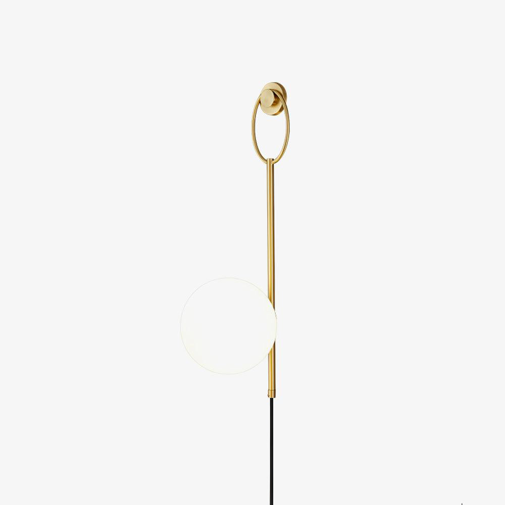 Ballon Brass Wall Light, Plug-In Wall Sconce, detail 2