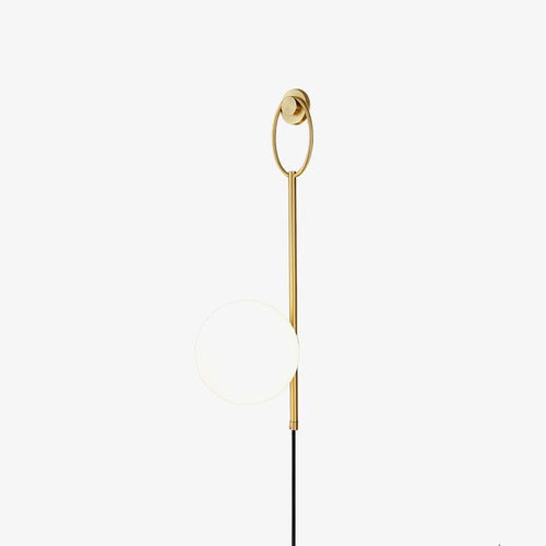 Ballon Brass Wall Light, Plug-In Wall Sconce, detail 2