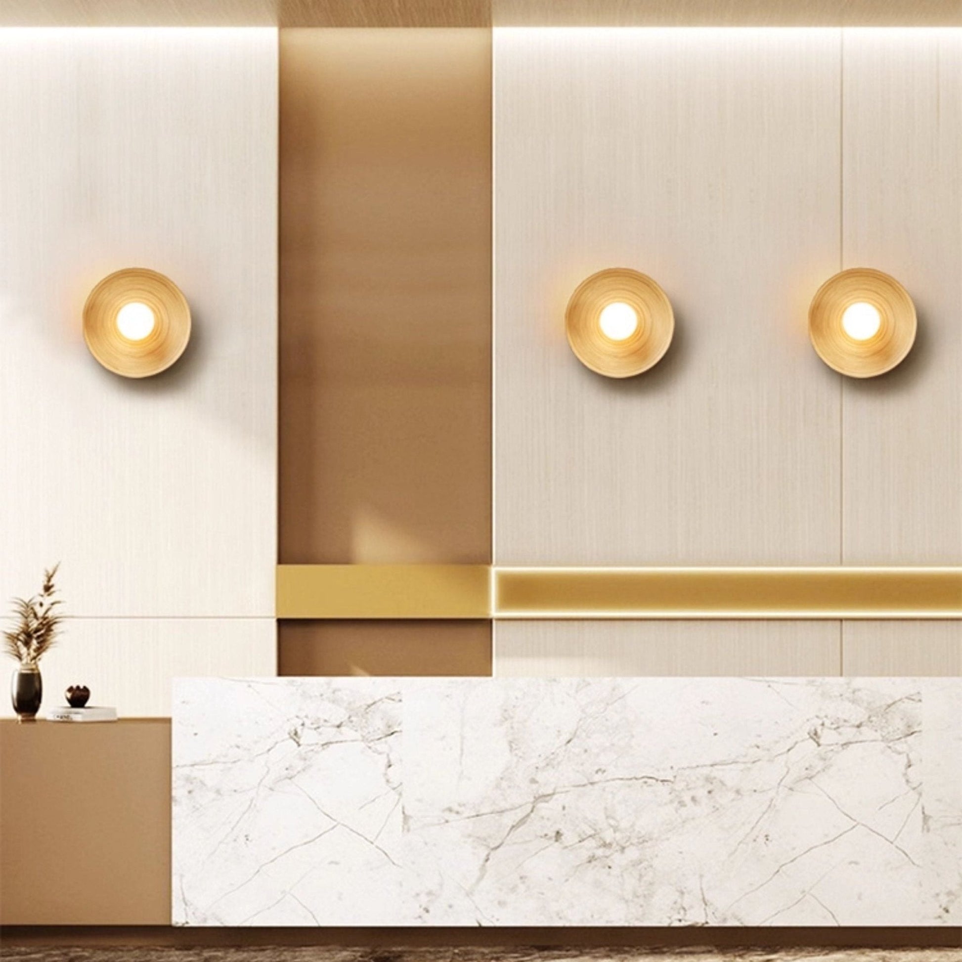 Bamboo Aura Wall Light, Hardwired Wall Sconce, detail 8