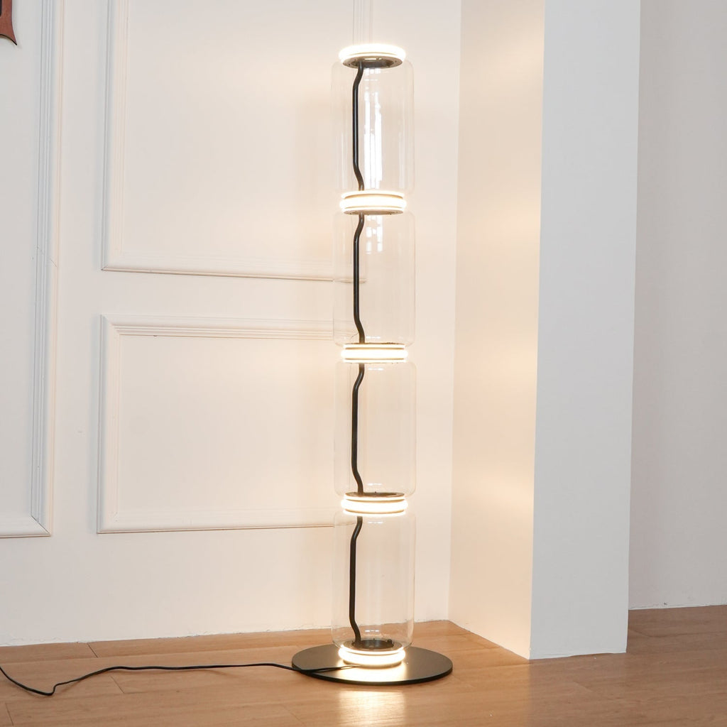 Bamboo Glass Floor Light, Floor Lamp, detail 6