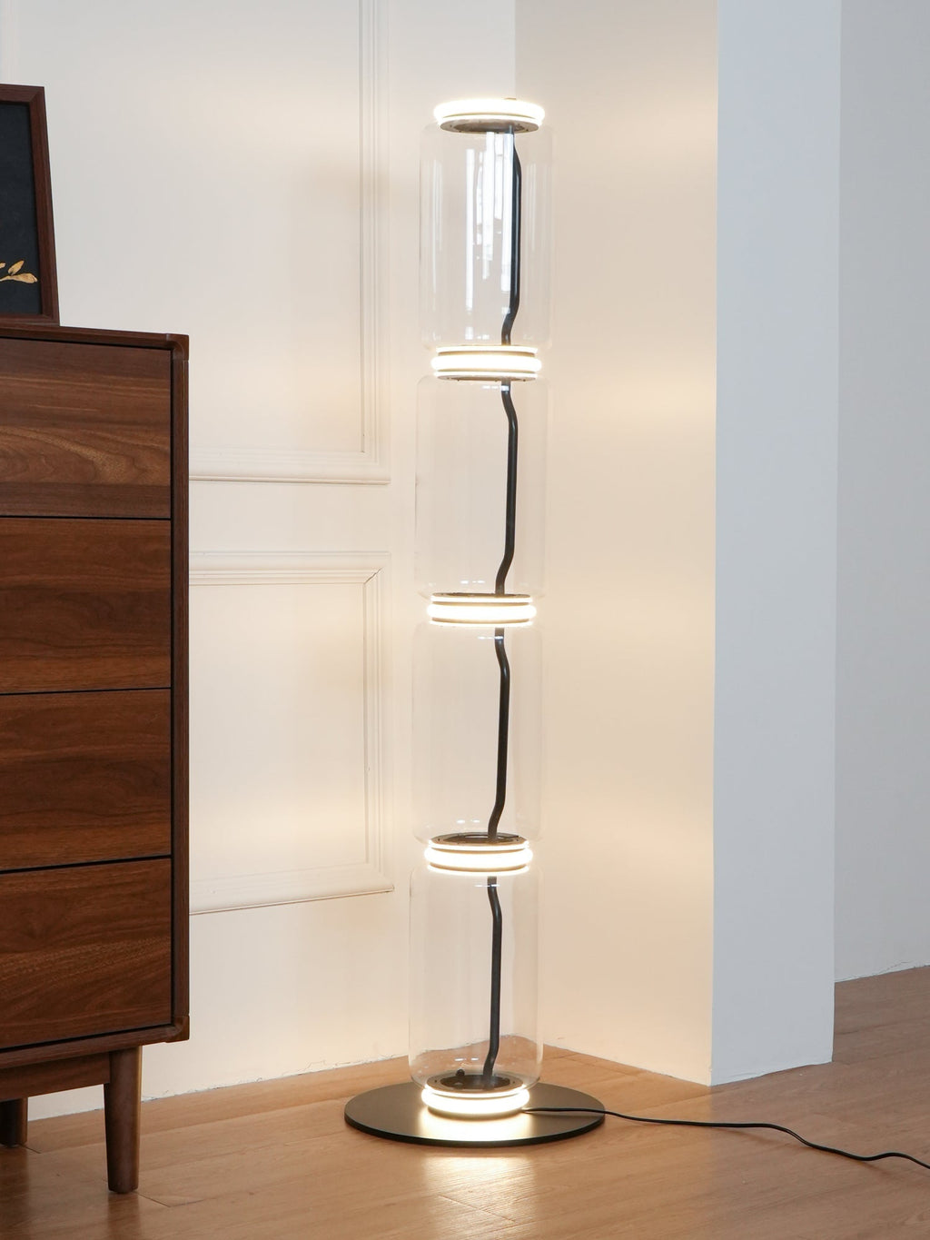 Bamboo Glass Floor Light, Floor Lamp, detail 7