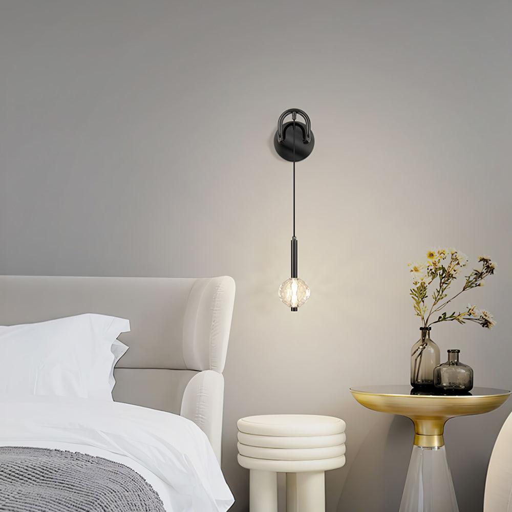 Barletta Crystal Wall Light, Bedroom Wall Sconce, detail 4