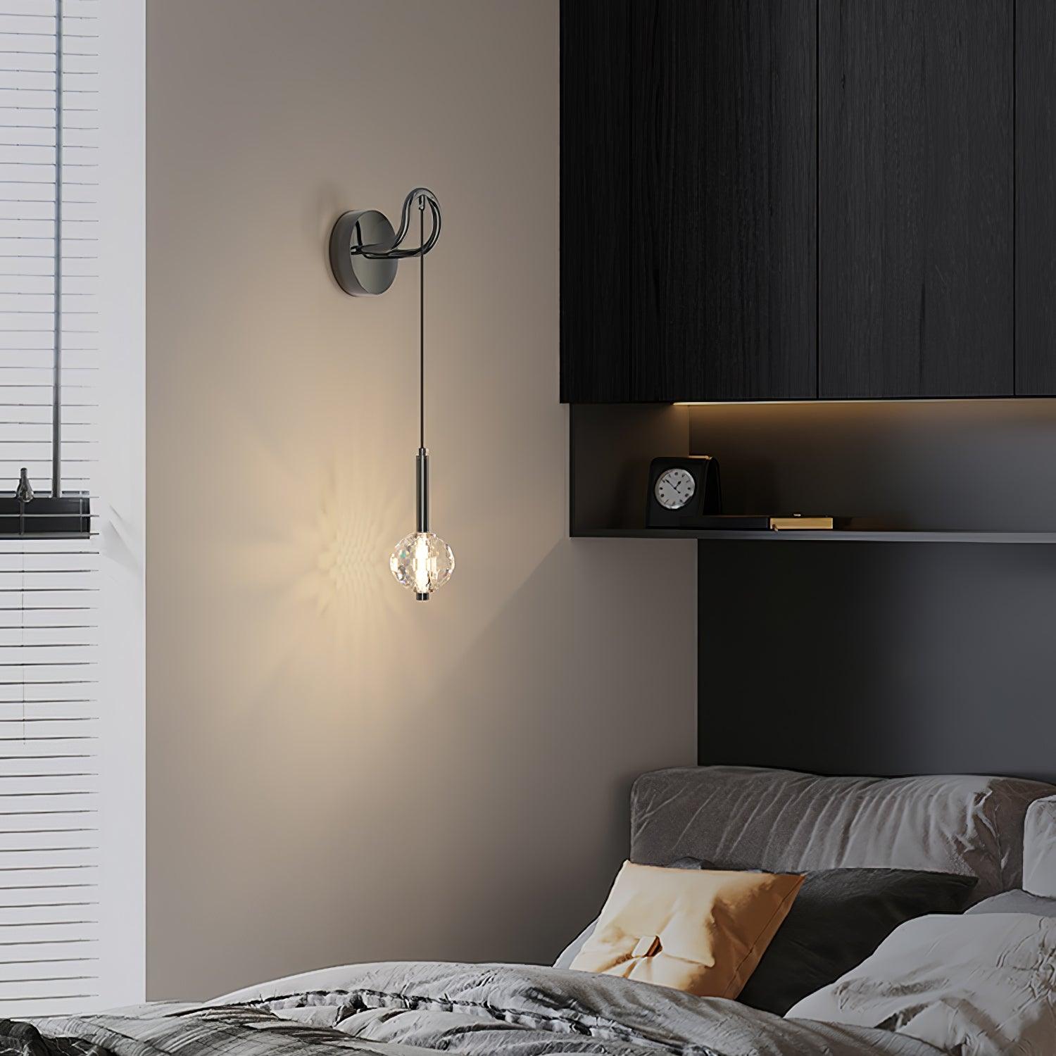 Barletta Crystal Wall Light, Bedroom Wall Sconce, detail 3