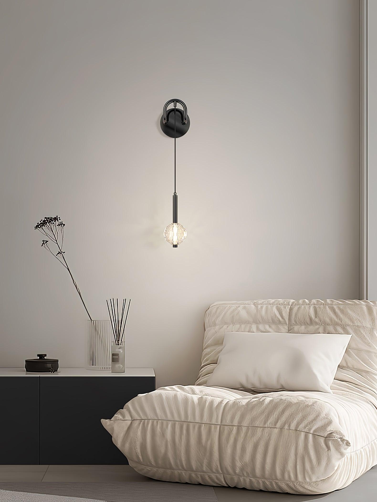 Barletta Crystal Wall Light, Bedroom Wall Sconce, detail 5