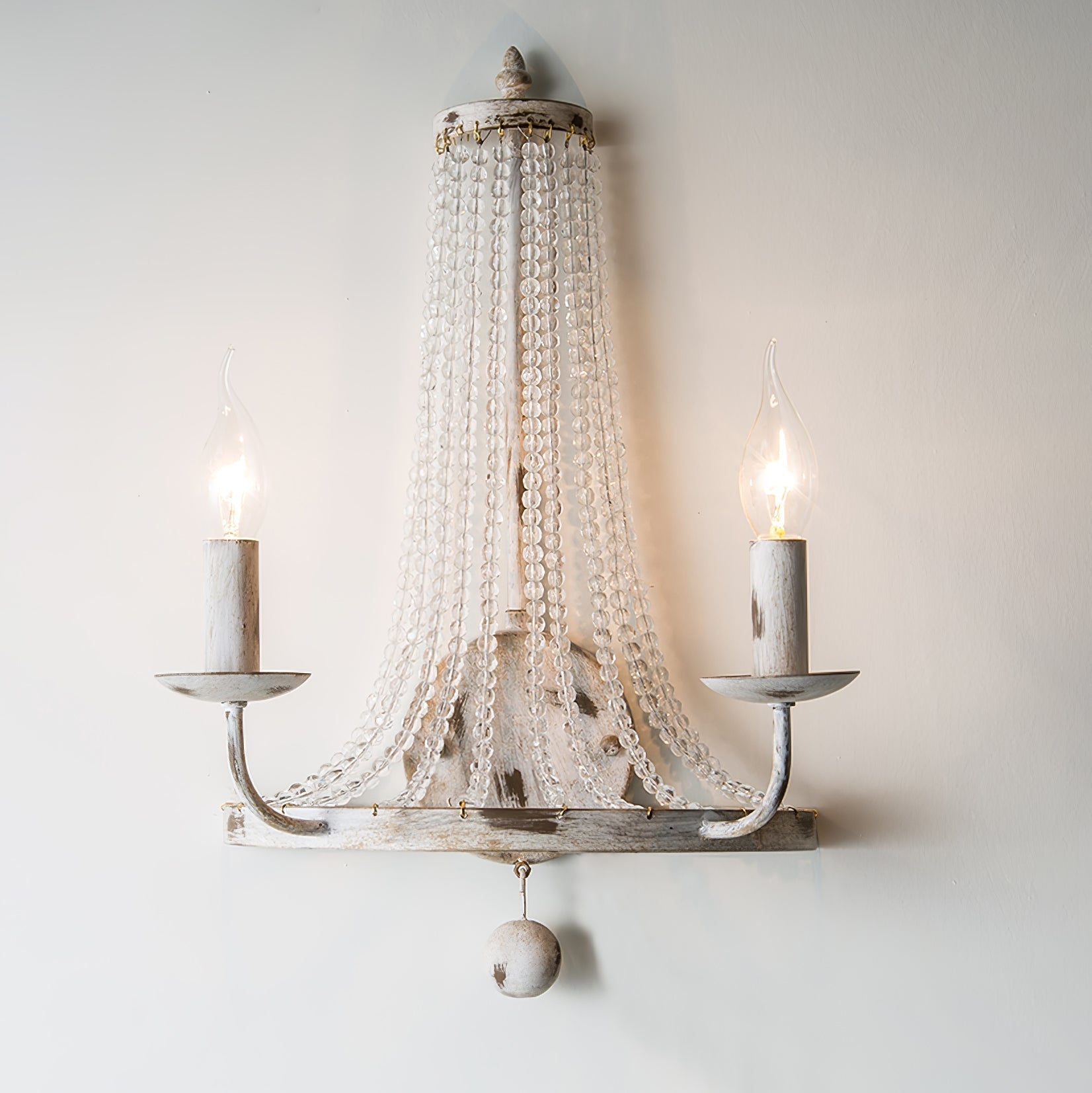Basket Crystal Wall Light, Hardwired Wall Sconce, detail 4