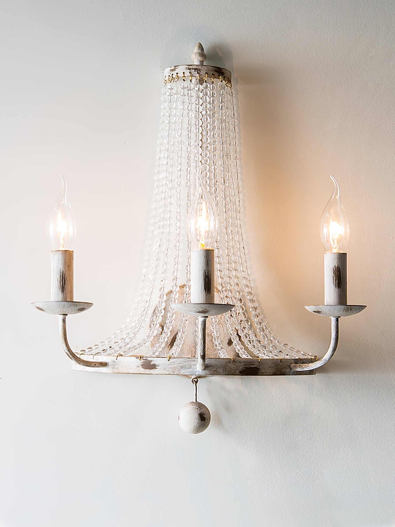 Basket Crystal Wall Light, Hardwired Wall Sconce, detail 3
