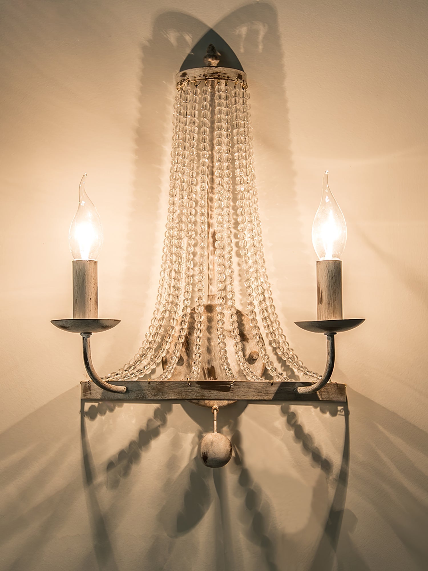 Basket Crystal Wall Light, Hardwired Wall Sconce, detail 6