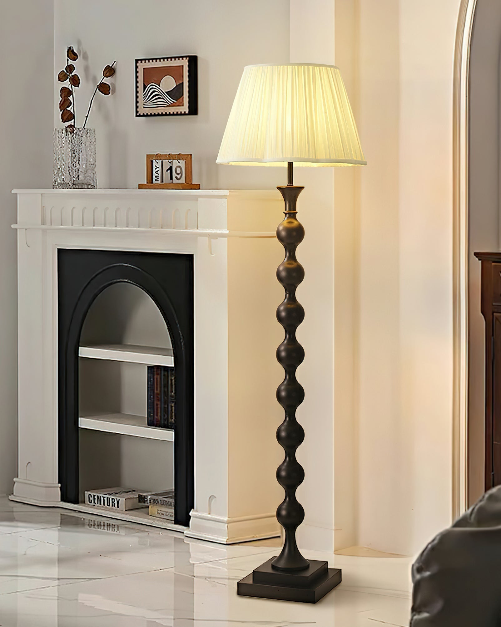 Bead Column Floor Light 18.1", Floor Lamp, detail 9