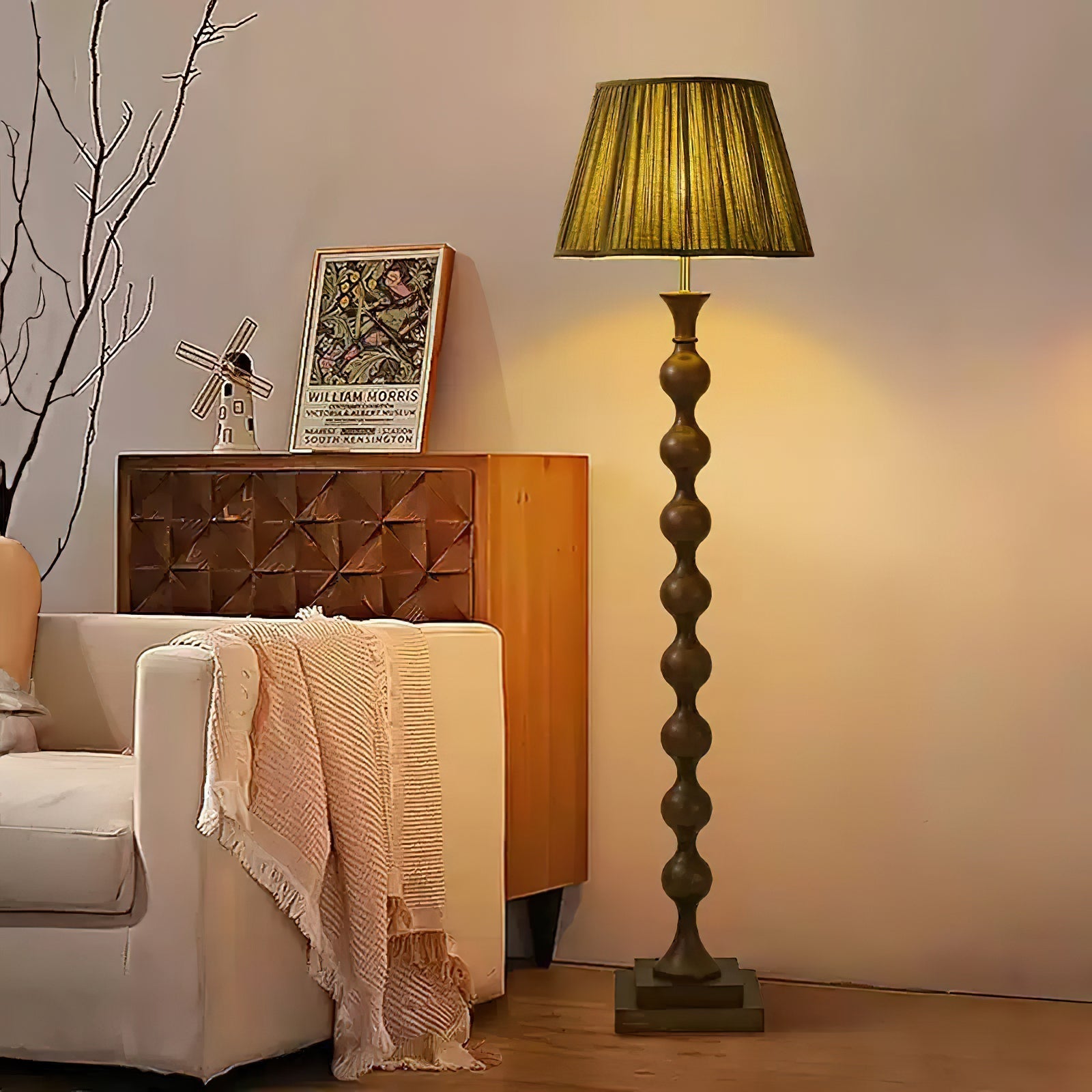 Bead Column Floor Light 18.1", Floor Lamp, detail 4