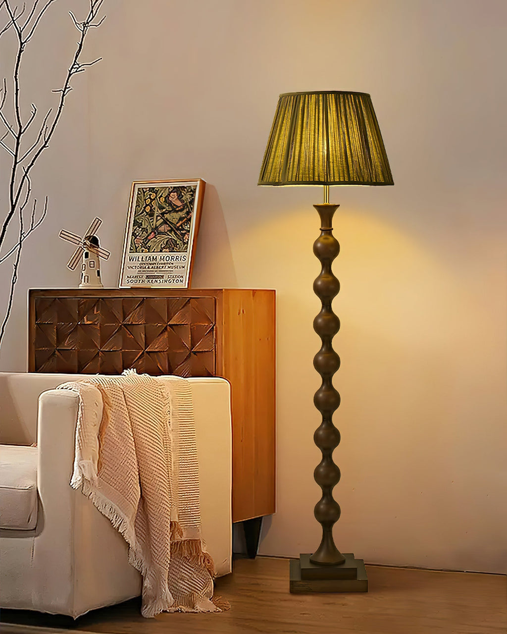 Bead Column Floor Light 18.1", Floor Lamp, detail 6