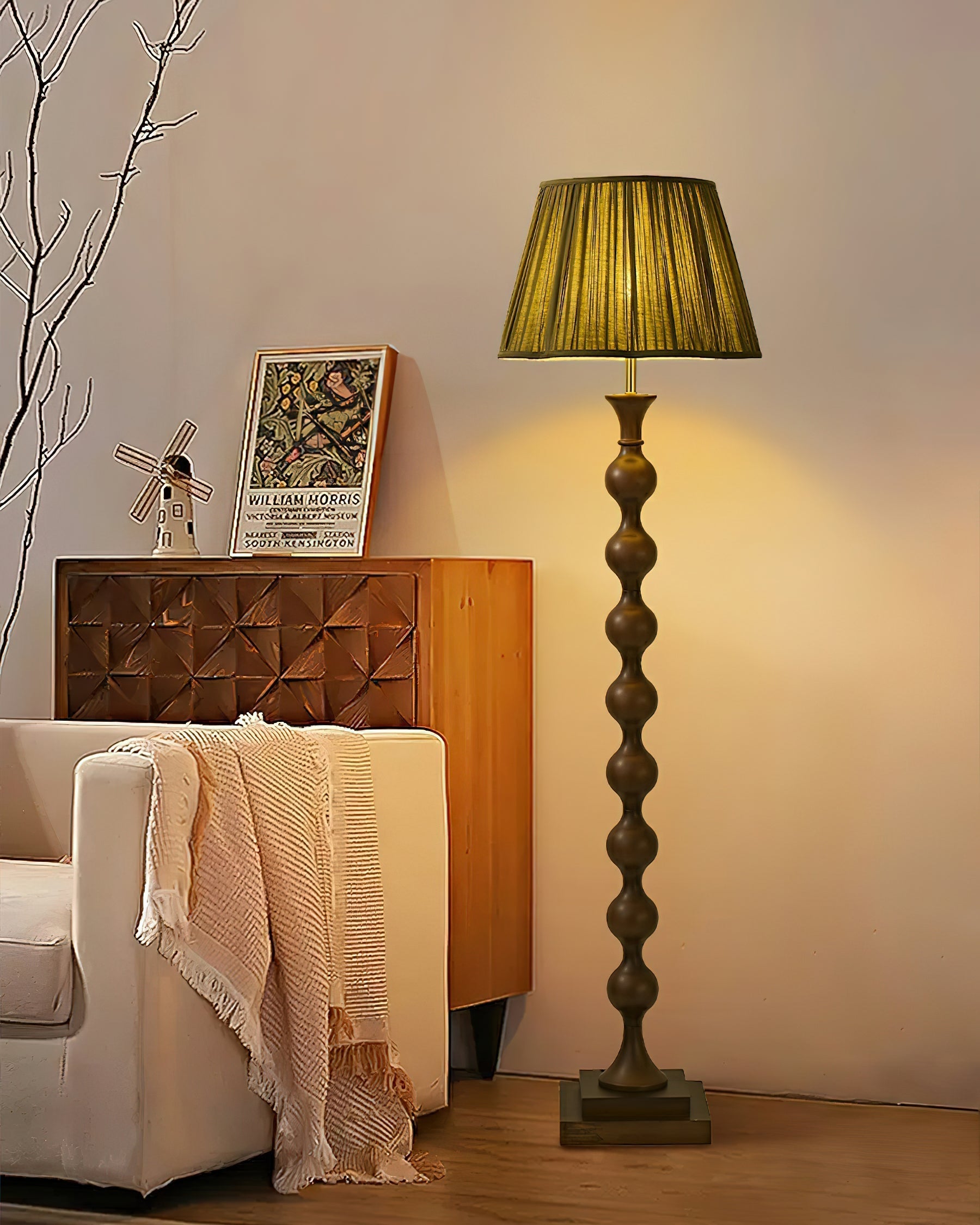 Bead Column Floor Light 18.1", Floor Lamp, detail 6