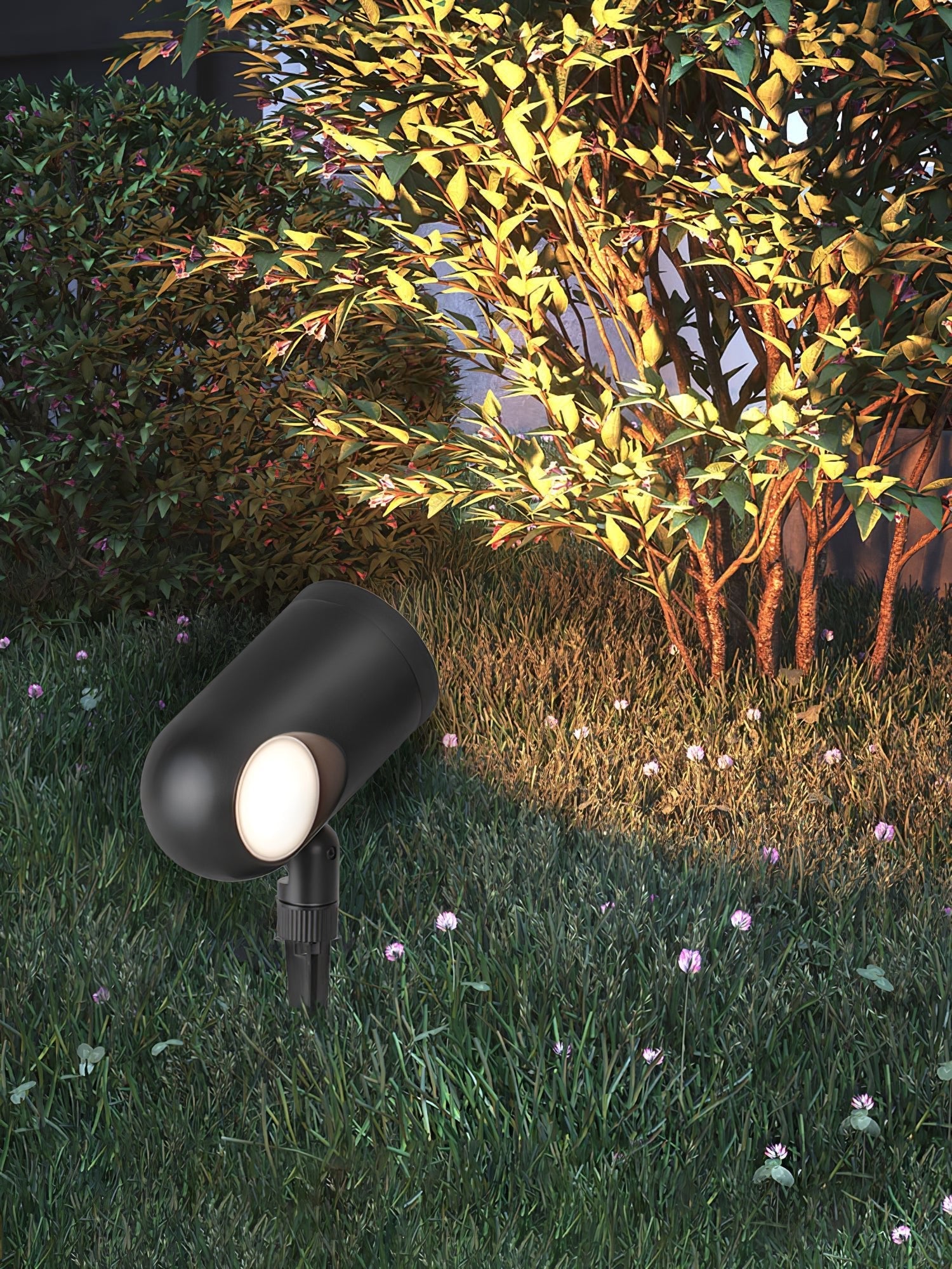 Stainless Steel Beam Spike Adjustable Landscape Spotlight, Hardwired Wall Sconce, detail 6