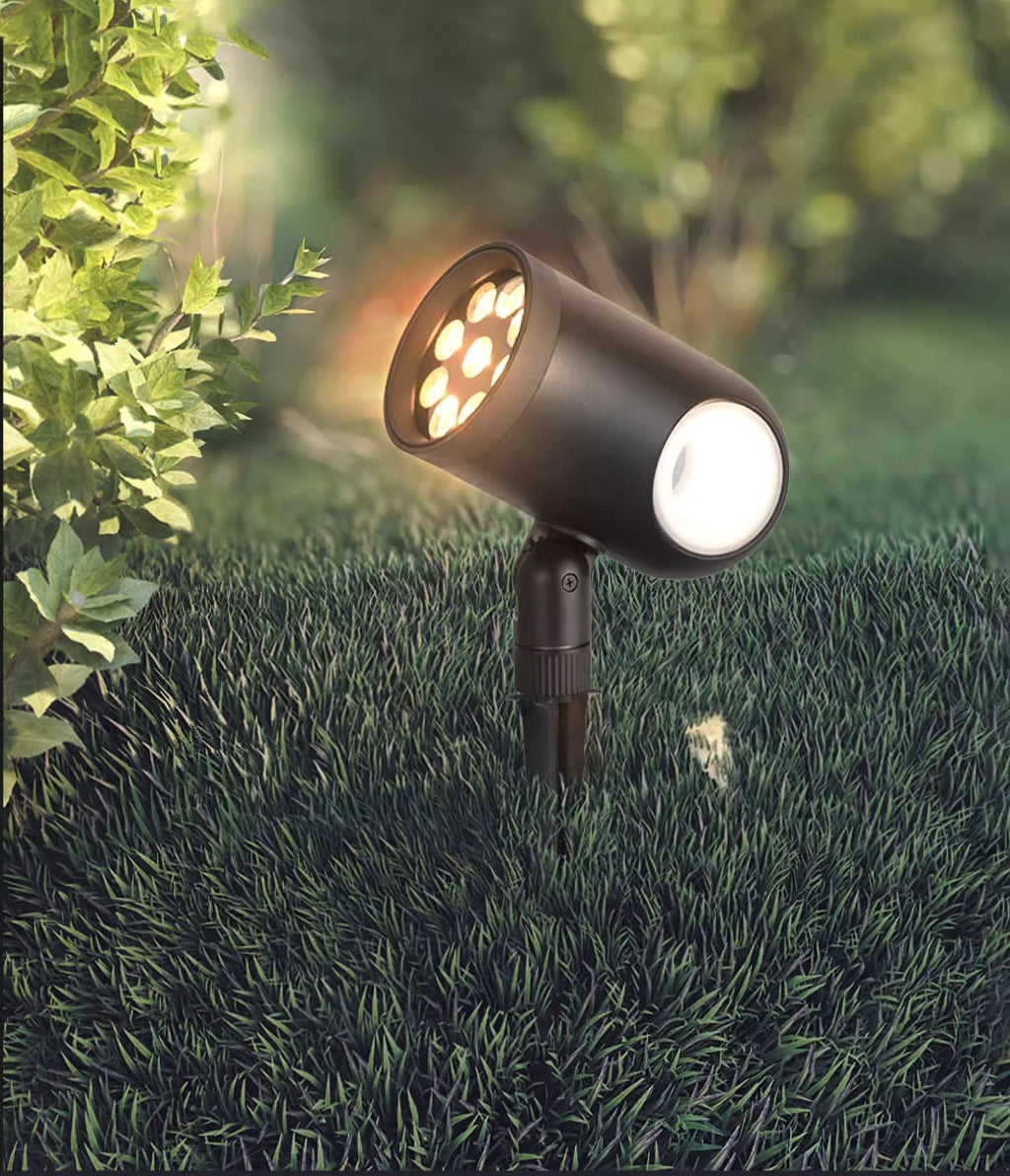 Stainless Steel Beam Spike Adjustable Landscape Spotlight, Hardwired Wall Sconce, detail 9