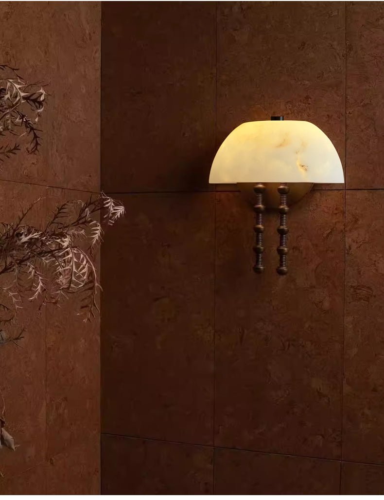 Bellini Alabaster Wall Light, Hardwired Wall Sconce, detail 7