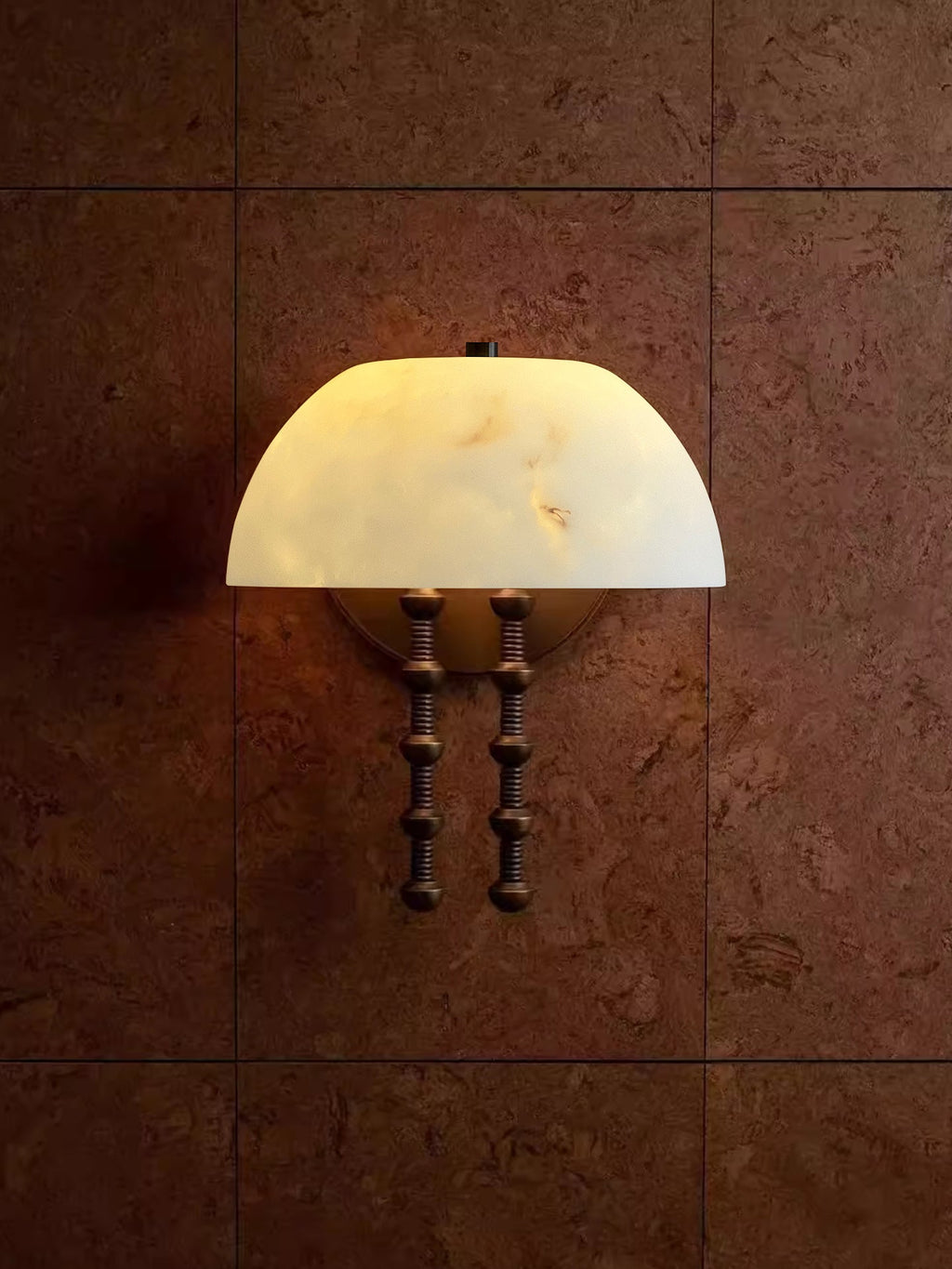Bellini Alabaster Wall Light, Hardwired Wall Sconce, detail 8