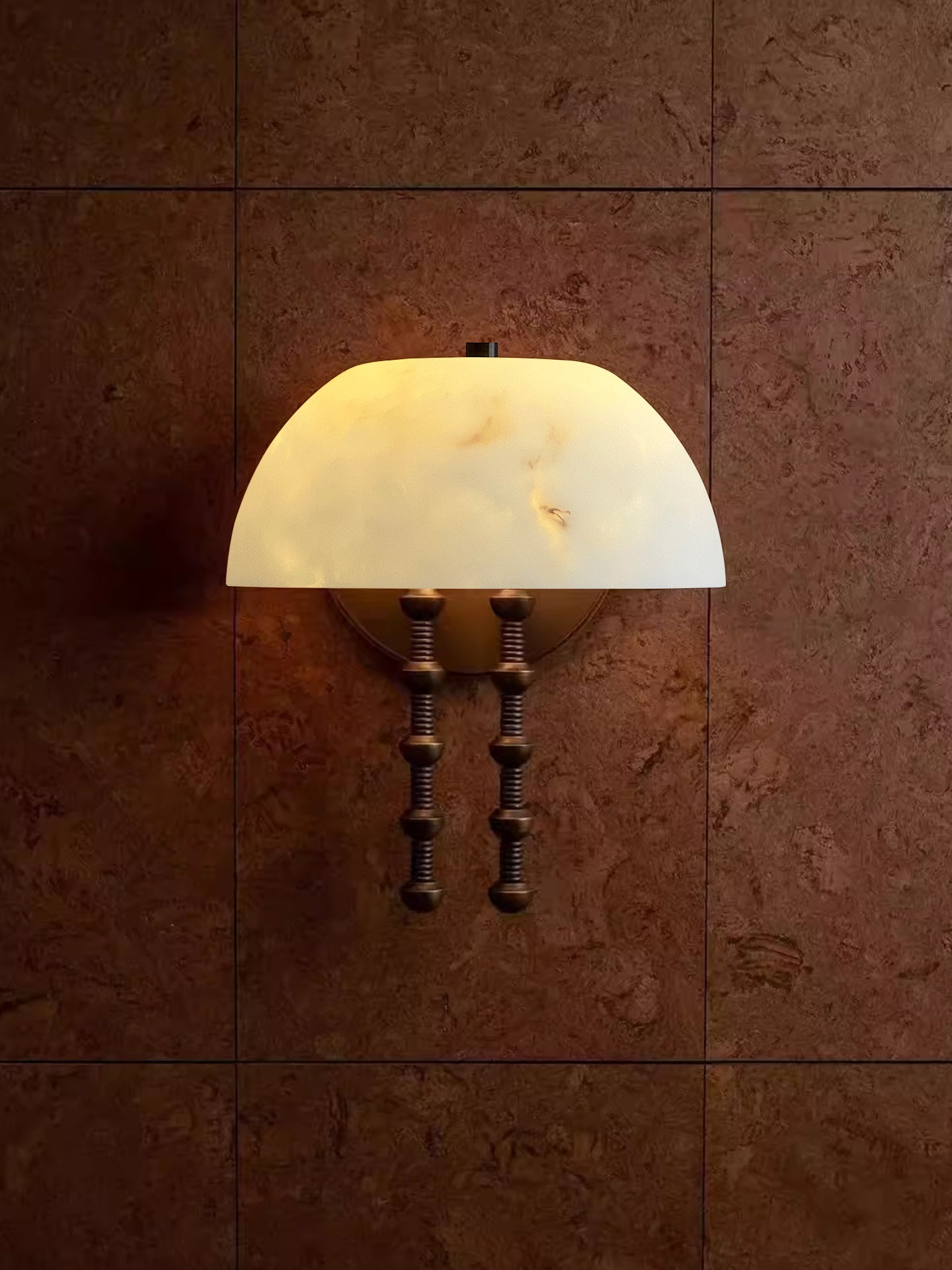 Bellini Alabaster Wall Light, Hardwired Wall Sconce, detail 8