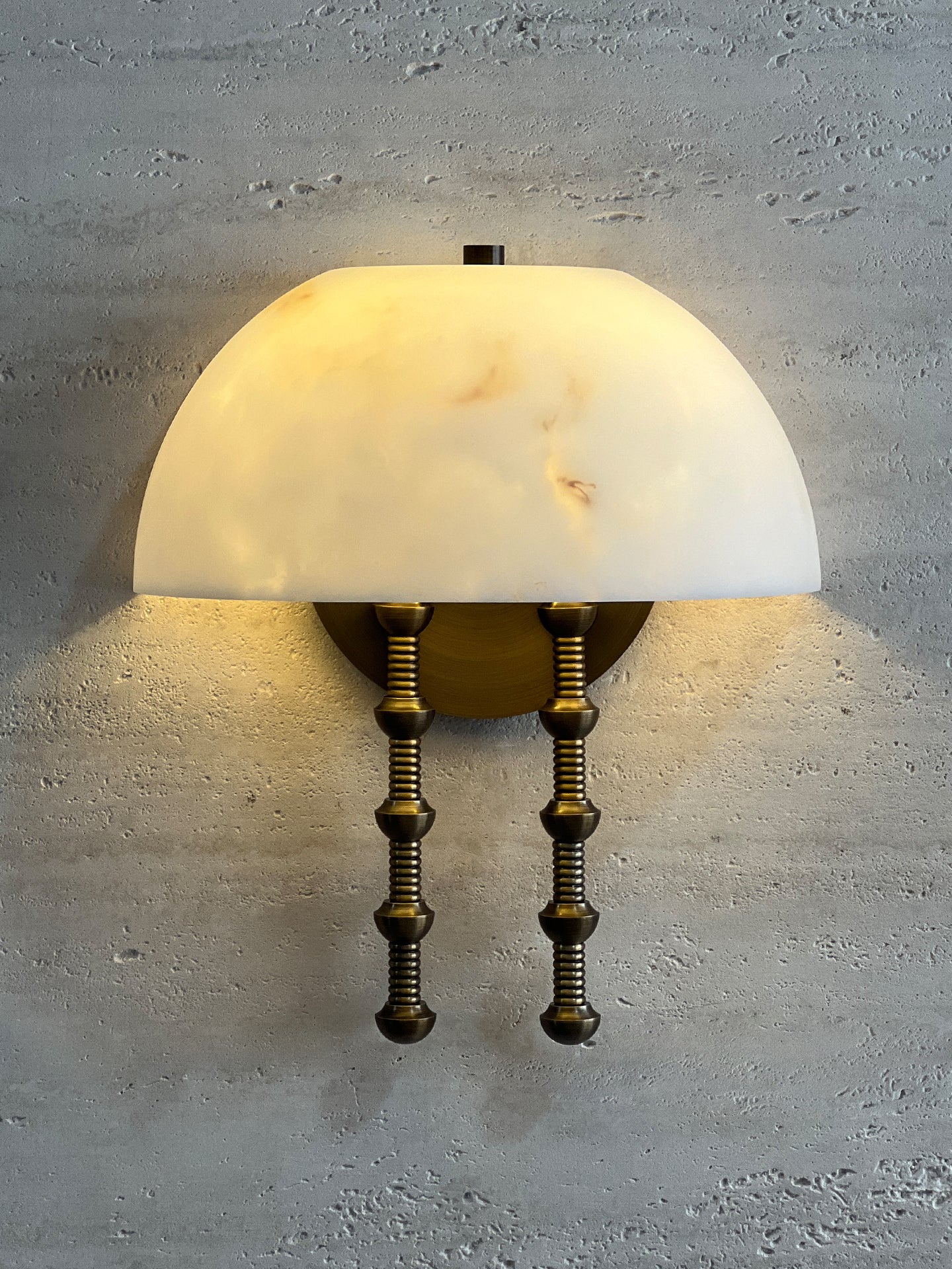Bellini Alabaster Wall Light, Hardwired Wall Sconce, detail 11